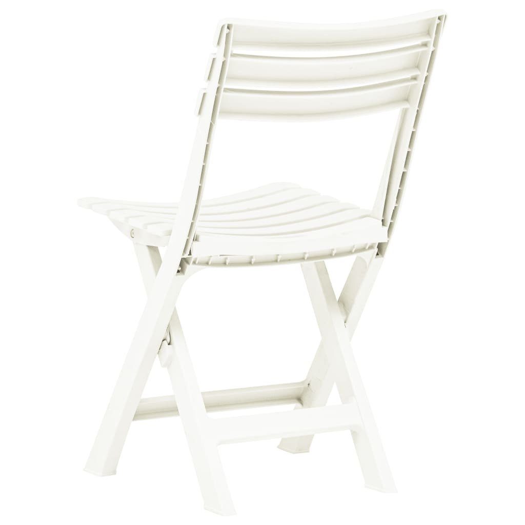 Gartenstühle Klappbare Gartenstuhl Stk. furnicato 2 Weiß Kunststoff
