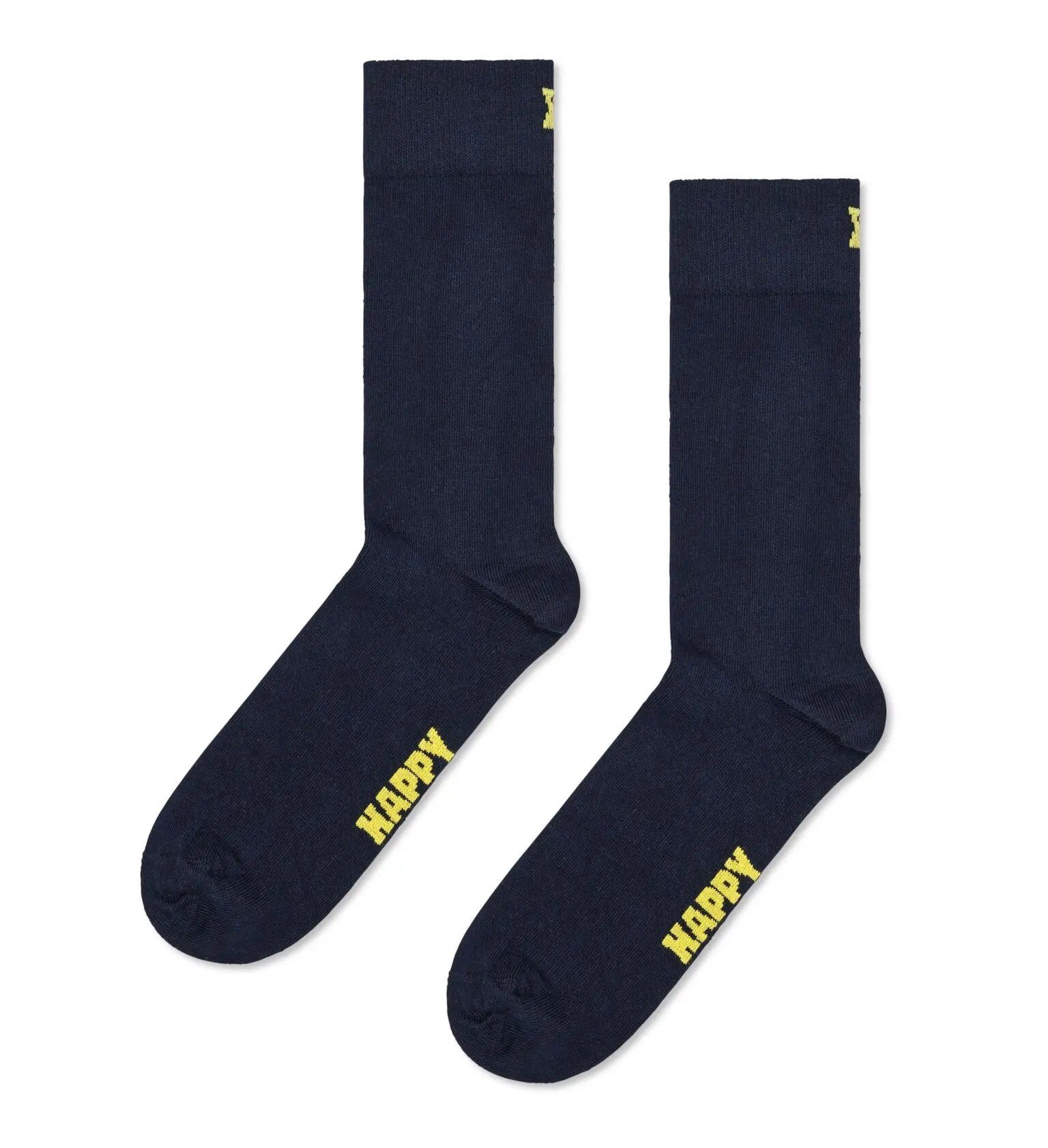 Happy Socks Socken Tagessocke Crew Solid navyblau - 1 Paar günstig online kaufen