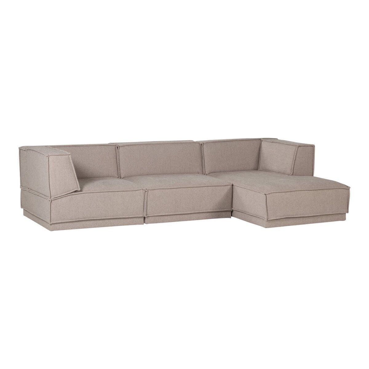 WOOOD Ecksofa, Geräumige Sitzfläche, bequem und weich gepolstert