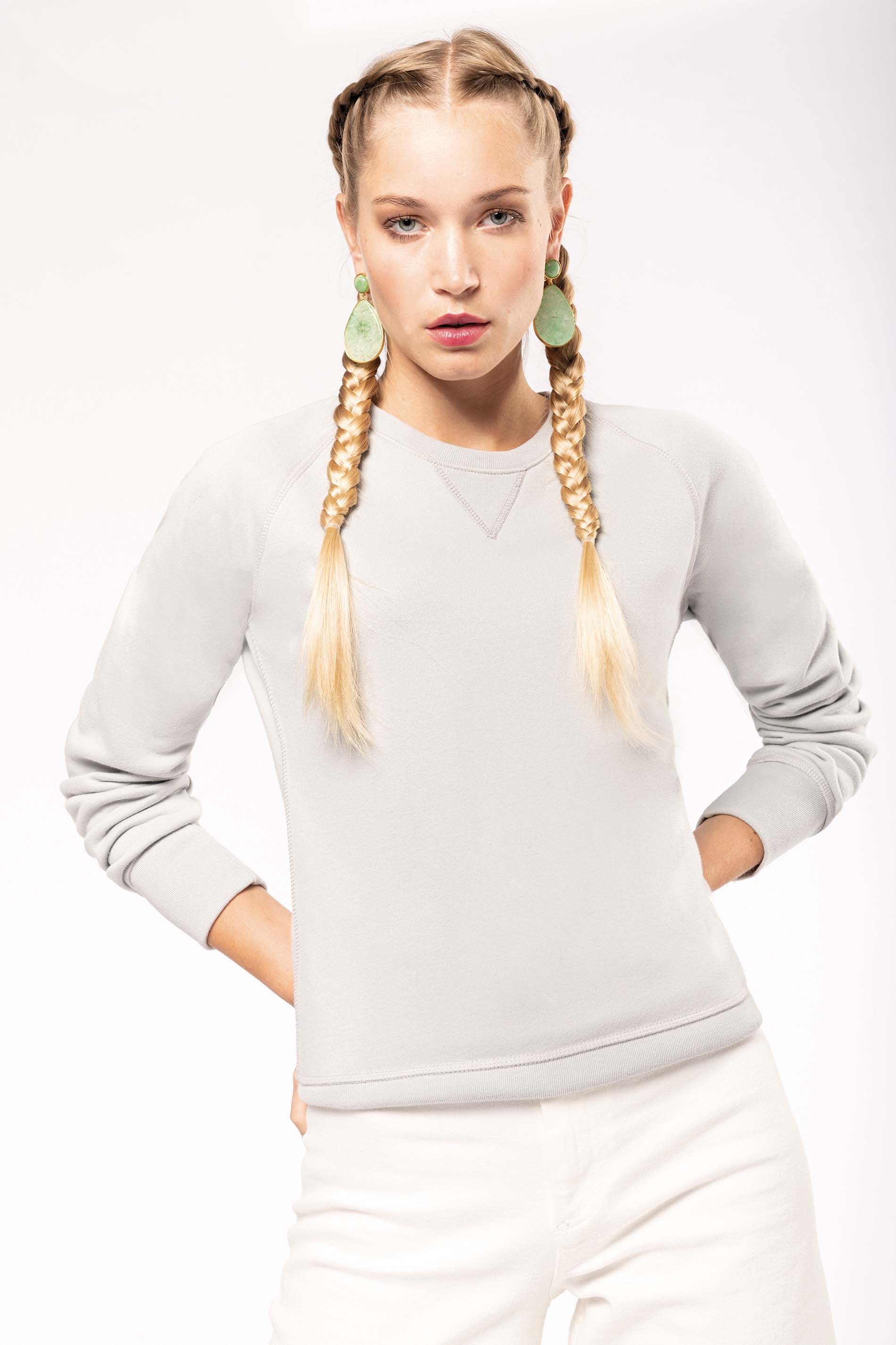 Kariban Hoodie Damen Sweatshirt BIO-BAUMWOLLE Rundhalsausschnitt günstig online kaufen