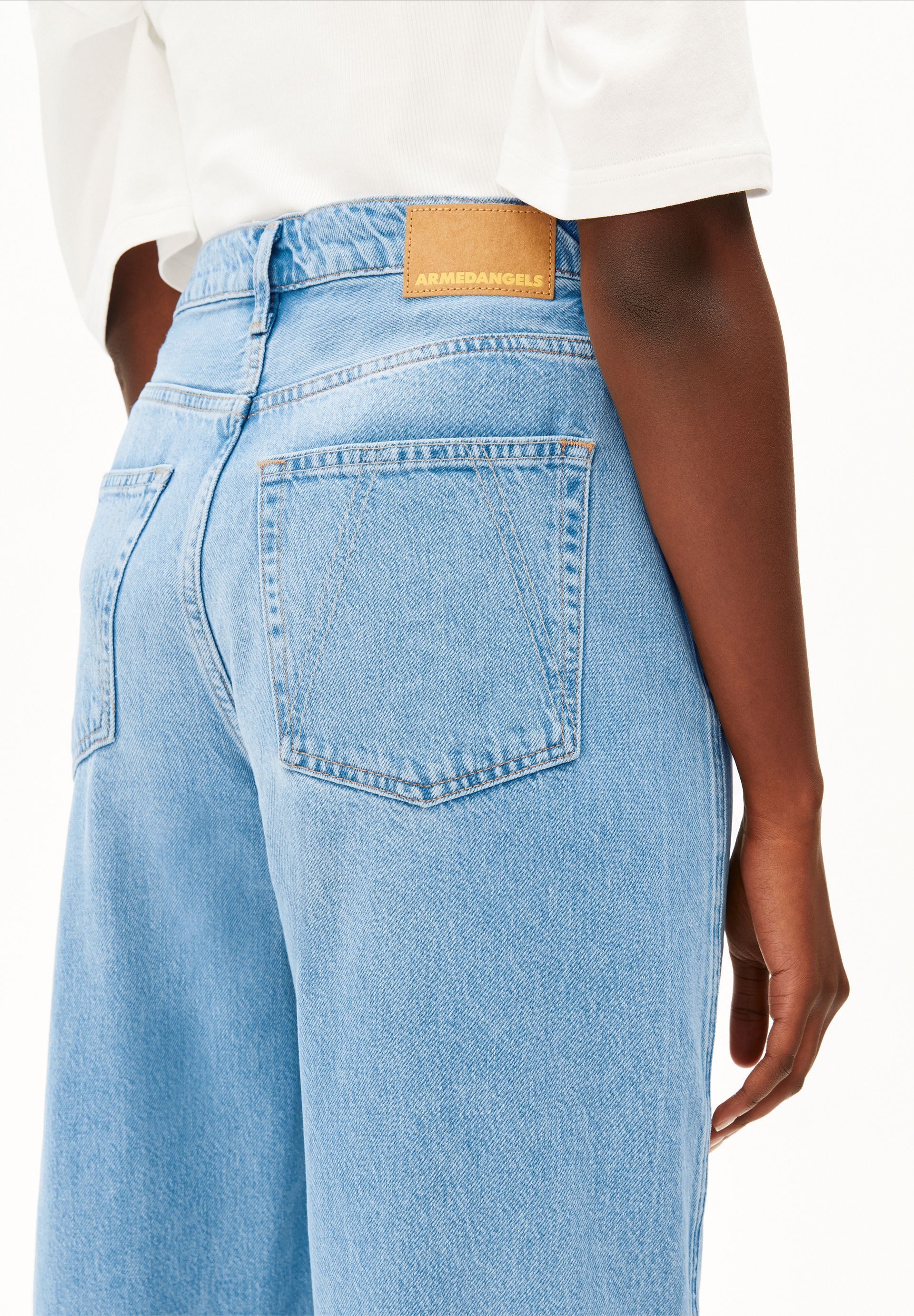 Armedangels Weite Jeans BAARLY BARREL Bio-Baumwoll Mix Non-Stretch (Non-Stretch, Loose Fit) High waist