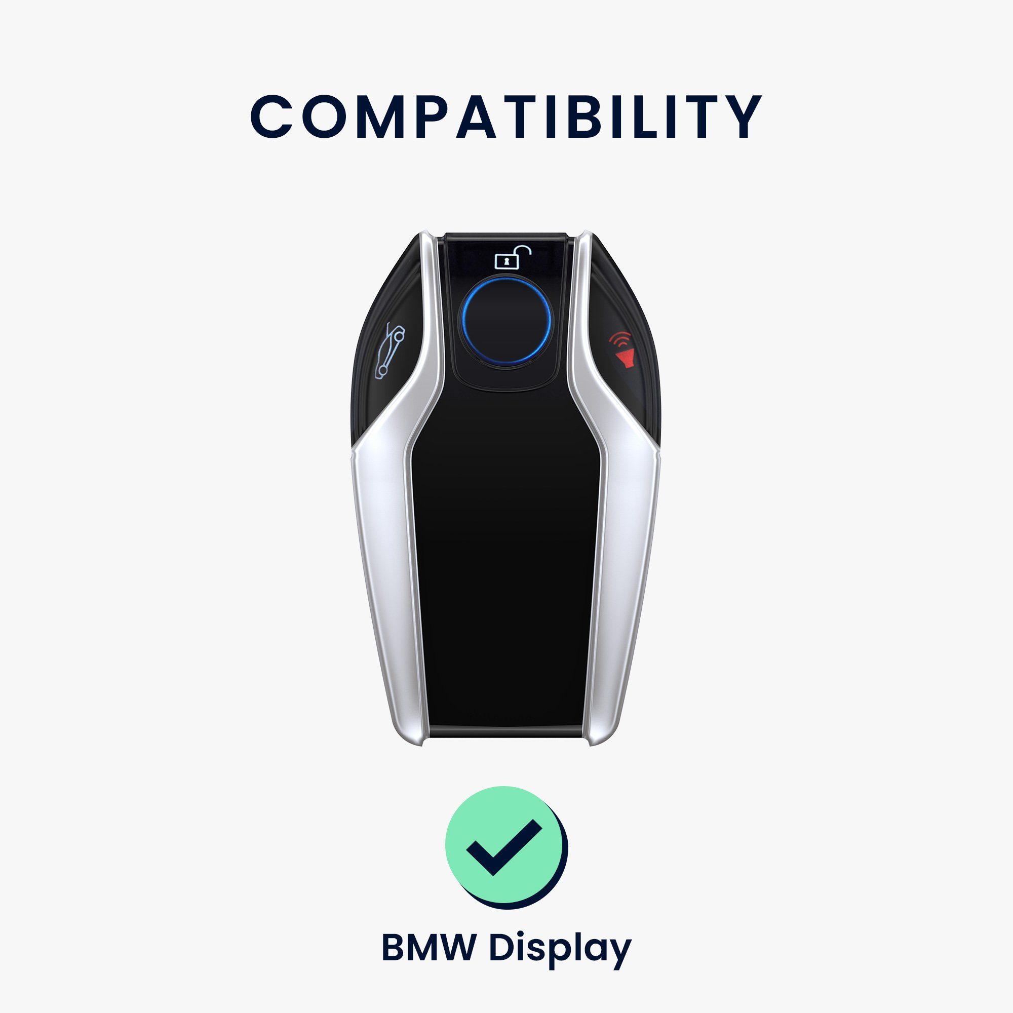 kwmobile Schlüsseltasche Hülle für Autoschlüssel TPU BMW Display Schlüsselhülle Autoschlüssel, Cover Key