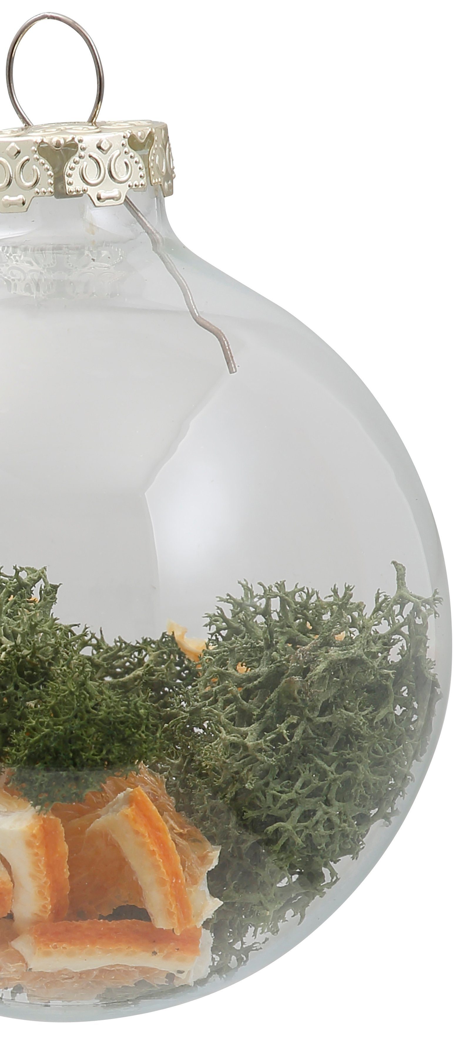 Thüringer Glasdesign Weihnachtsbaumkugel St), (3 mit Naturmaterialien, Weihnachtsdeko, Oh cm aus Glas, du 8 3-tlg., Christbaumkugeln Ø Christbaumschmuck ca. Fröhliche
