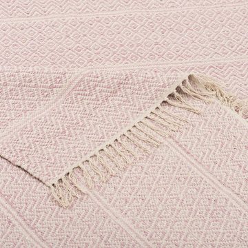 Wollteppich Baumwolle Natur Kelim Teppich Sandy Stripes, Pergamon, Rechteckig, Höhe: 8 mm