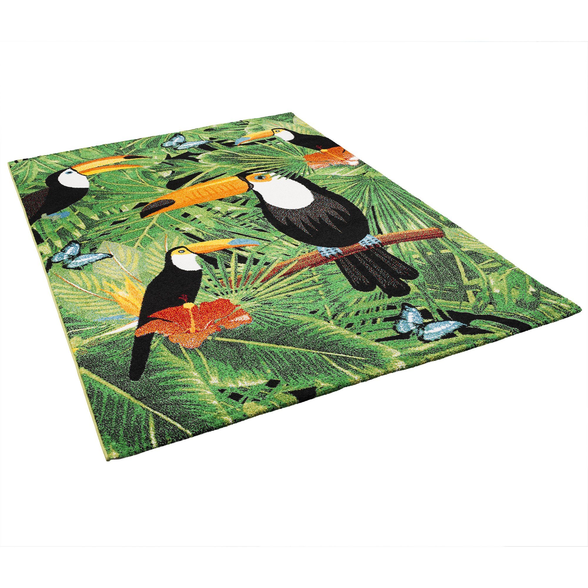Pergamon Kinderteppich Designer Teppich Faro Tropical Tukan, Rechteckig, Höhe: 11 mm – Bild 5 von 5