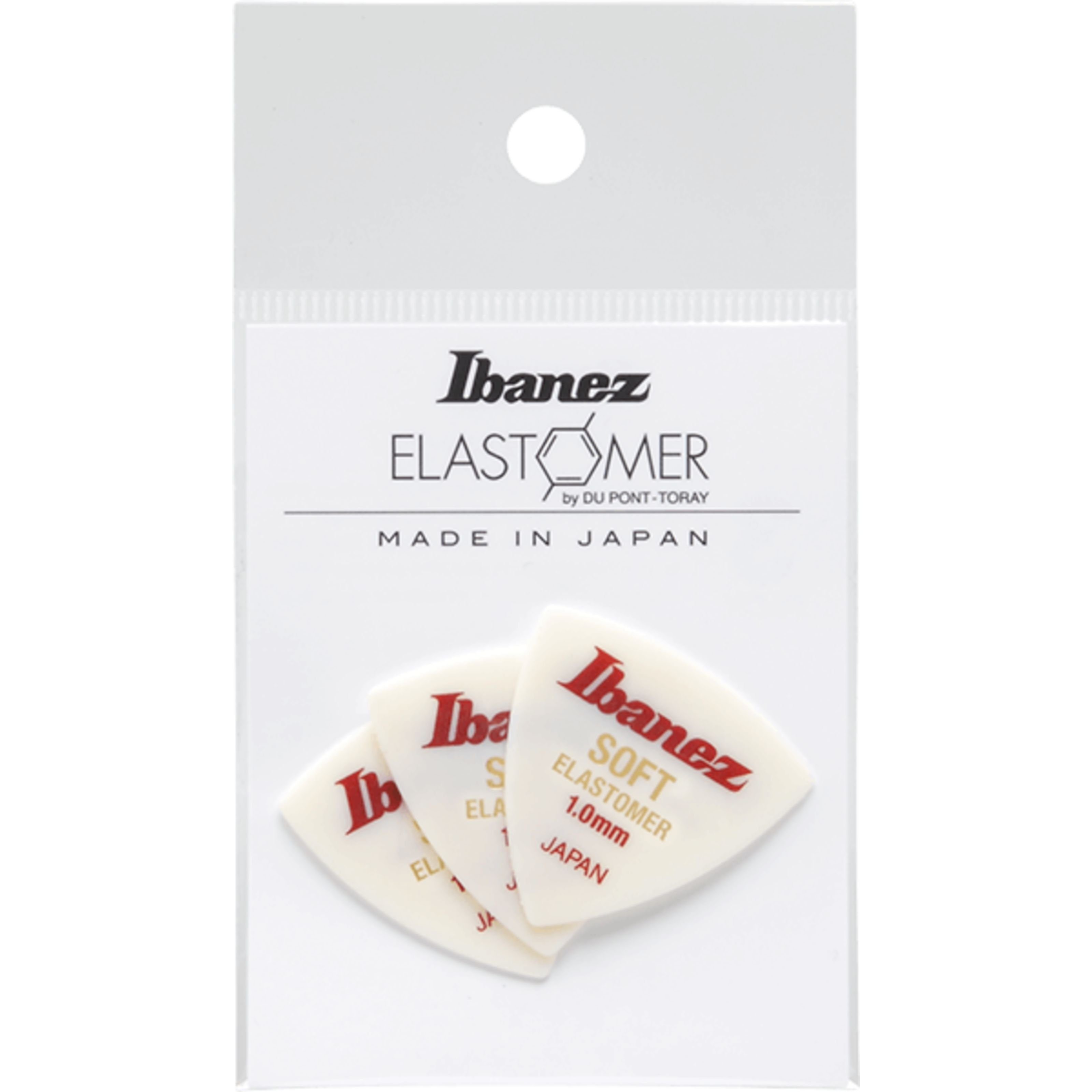 Ibanez Plektrum, BEL8ST10 Elastomer Picks Soft White - Plektren Set