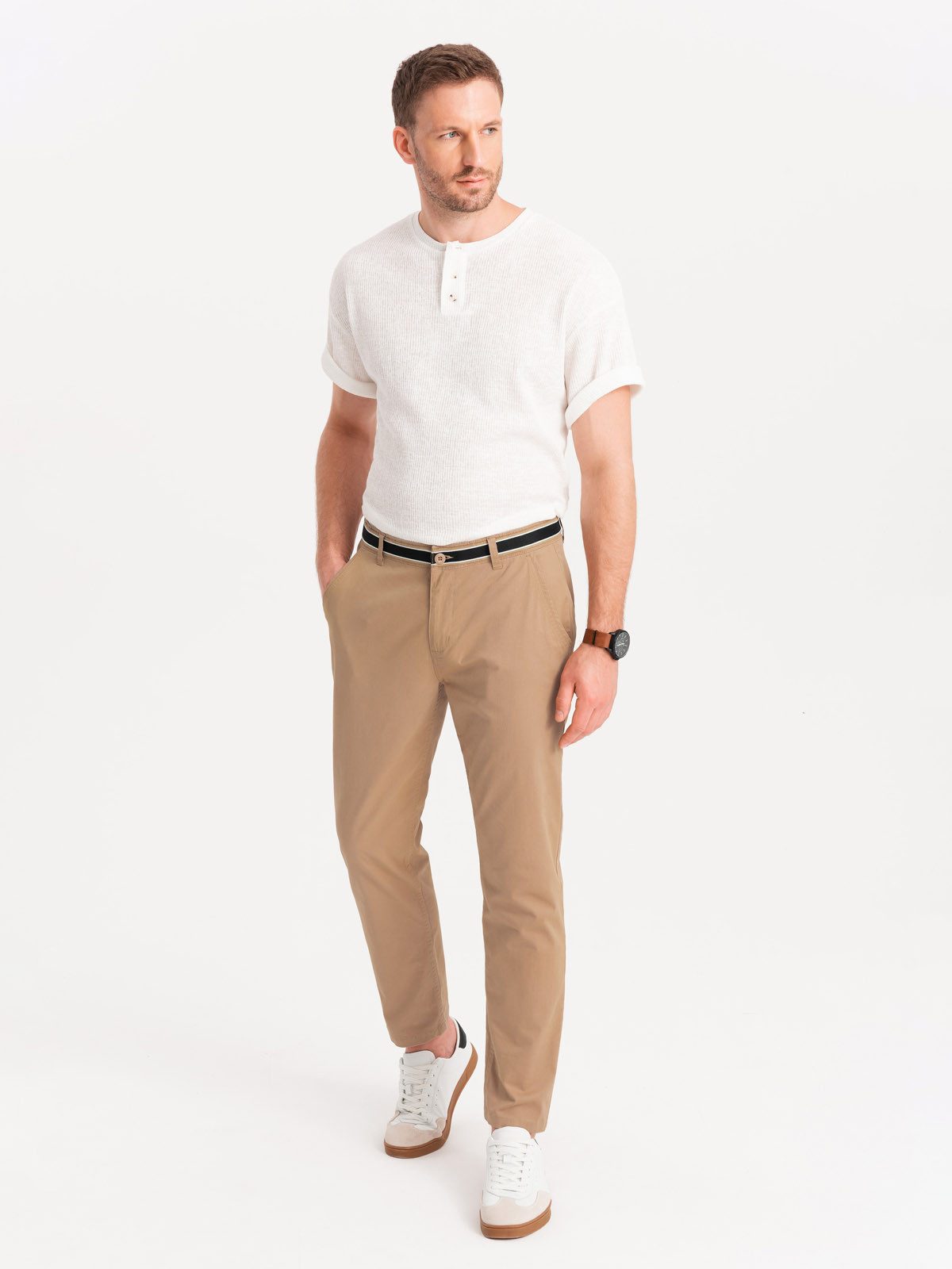 OMBRE Chinohose Chinohose mit Gürtelähnliche dekorative günstig online kaufen