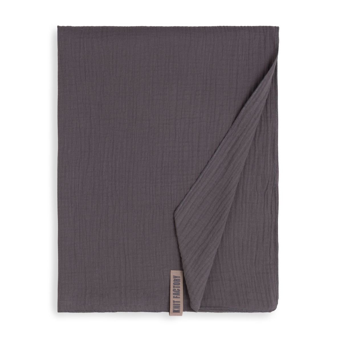Knit Factory Pareo Liv Pareos 180x130 cm Glatt Anthrazit, Pareo Tuch Strandtuch Umhängetuch