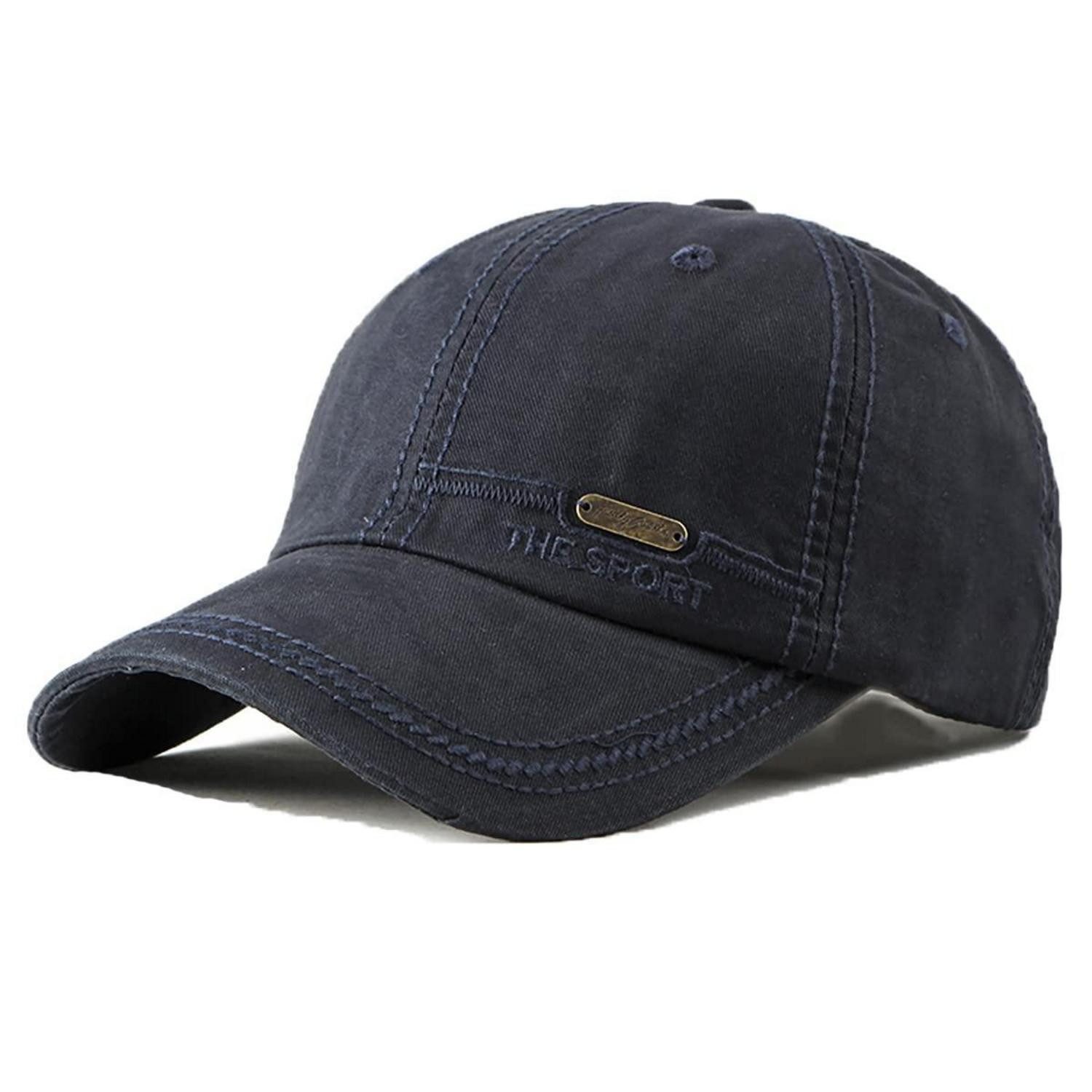 LuxusKollektion Baseball Cap Basecap Denim Herren Damen Sportkappe Einheitsgröße 2 Dunkelblau