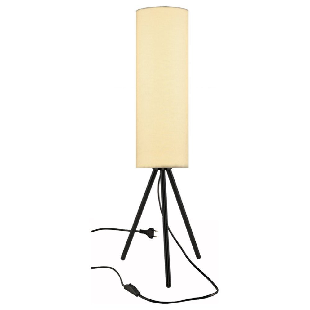 Textil/Stoff Tischleuchte Tripod warmweiss, Tischleuchte Nachttischlampe, SLV Tischlampe max. Nein, Tischleuchte, Fenda enthalten: schwarzweiß 150mm, keine E27 Angabe, Leuchtmittel 40W