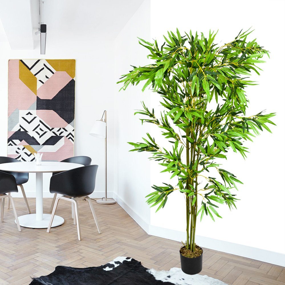 Decovego Bambus Kunstpflanze Decovego, 180cm Pflanze Künstliche Kunstpflanze