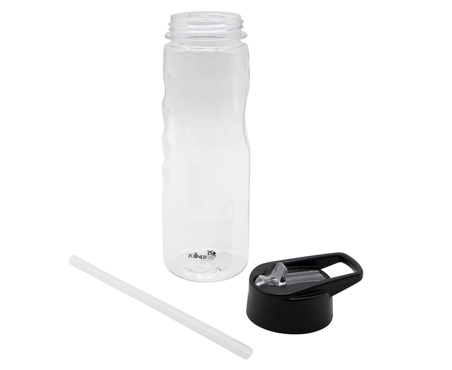 ZOLLNER24 Trinkflasche, BPA-frei, BPA-frei, 650 ml, ausklappbares Mundstück  mit Strohhalm