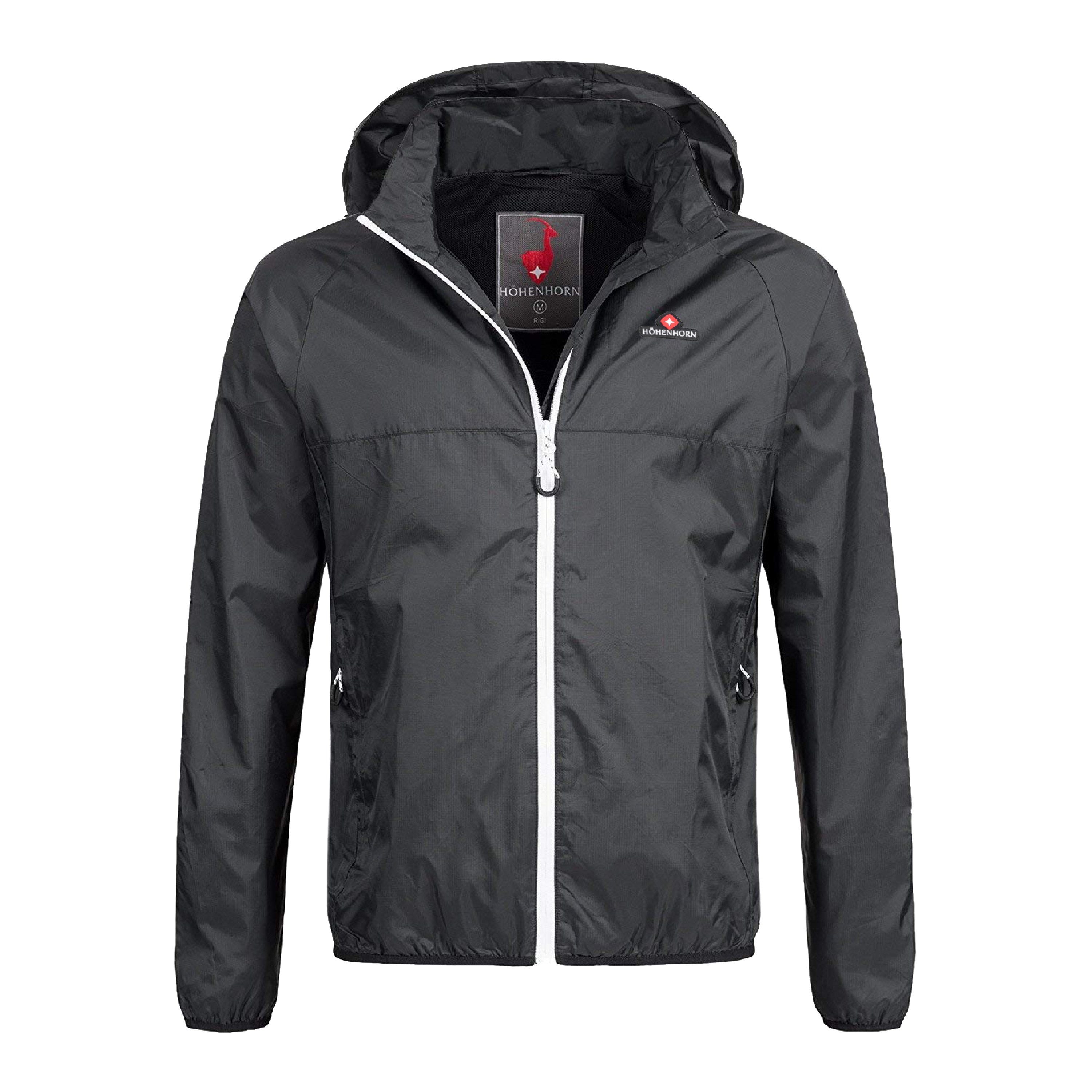 Höhenhorn Regenjacke Rigi Herren Regen Jacke für Männer Outdoor Freizeitjacke mit Kapuze leichtes Eigengewicht, Atmungsaktiv
