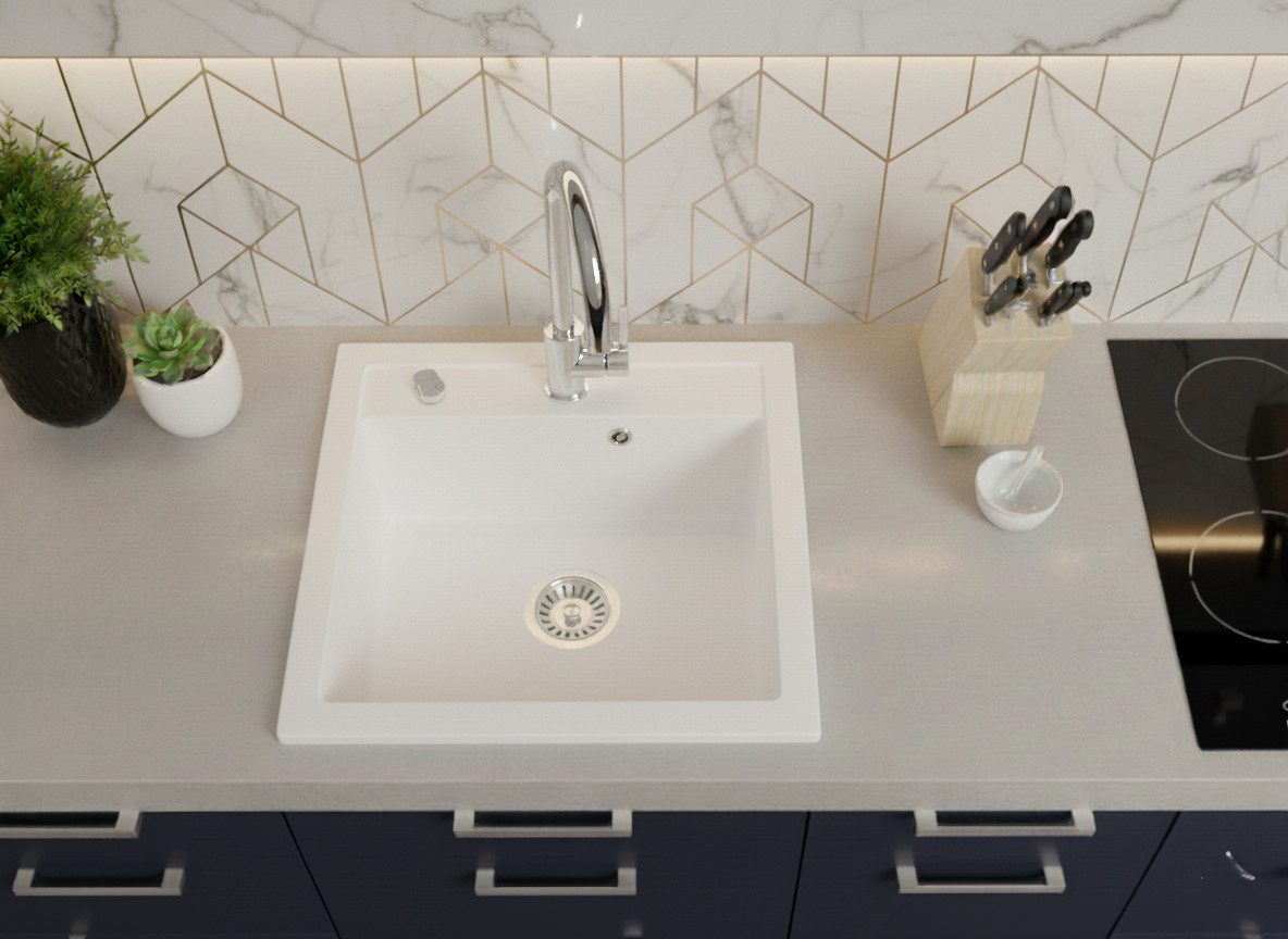 Faizee Möbel Granitspüle Graniteinbauspüle für moderne und traditionelle Kü günstig online kaufen