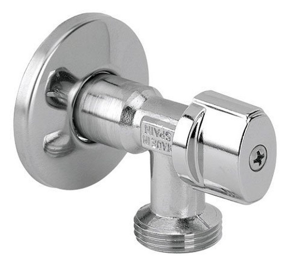 ARCO Waschmaschinenschlauch Waschmaschinenventil L-85 1/2"x3/4", Anti-Kalk, Chrom, Arco-728MN