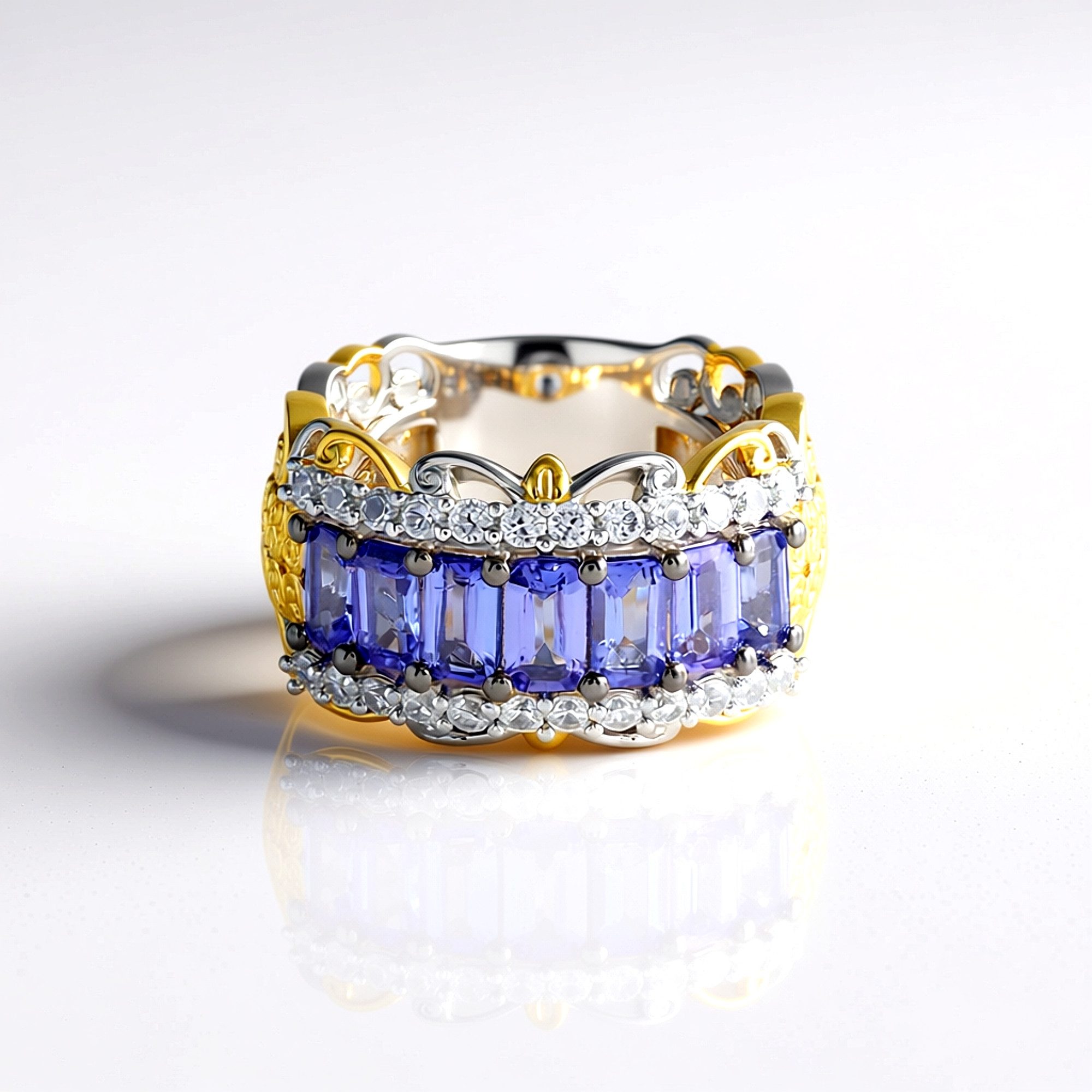 Cavill Silberring Tansanit Silber Ring Edelsteine en Vogue (1-tlg)