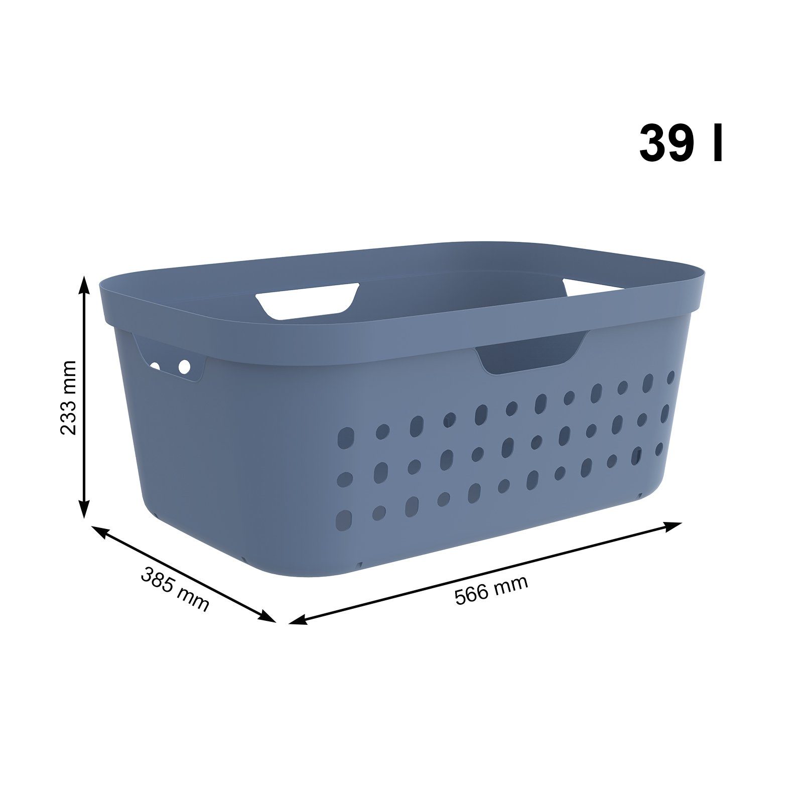 ROTHO Wäschekorb JONA Wäschebehälter 39l mit ergonomischen Griffen – Bild 4 von 5