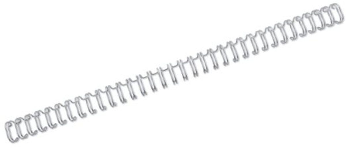 Thermo-Bindemappe Drahtbinderücken WireBind A4 Nr. 5 8mm VE=250 Stück silber