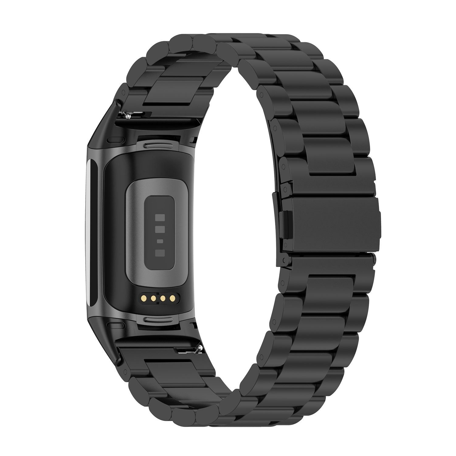 Wigento Smartwatch-Armband Für Fitbit Charge 6 / 5 Style Stahl Ersatz Armba günstig online kaufen