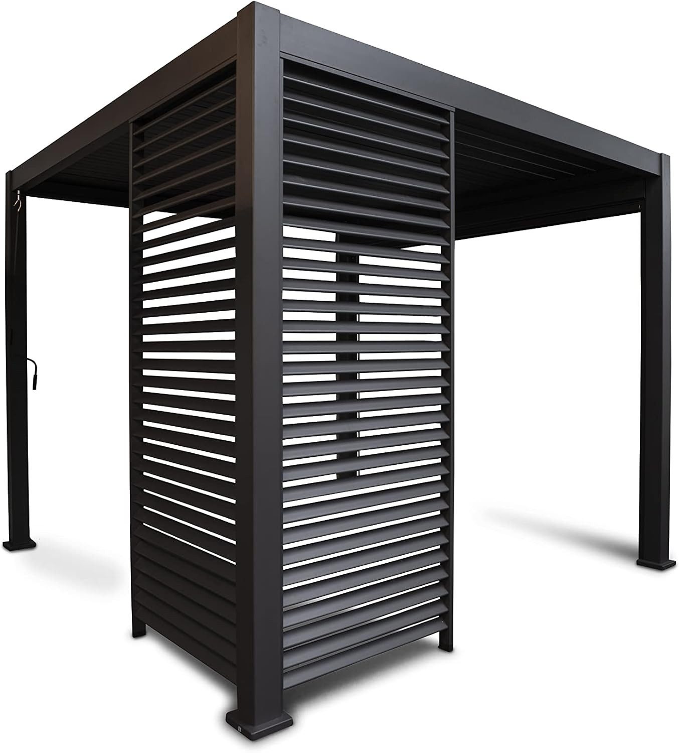 Mirador Pavillon 111 Lamellenwand 1,13 m Aluminium Anthrazit für Deluxe Pergola Garten, 111 Lamellenwand 1,13 m Aluminium Anthrazit für Deluxe Pergola Garten