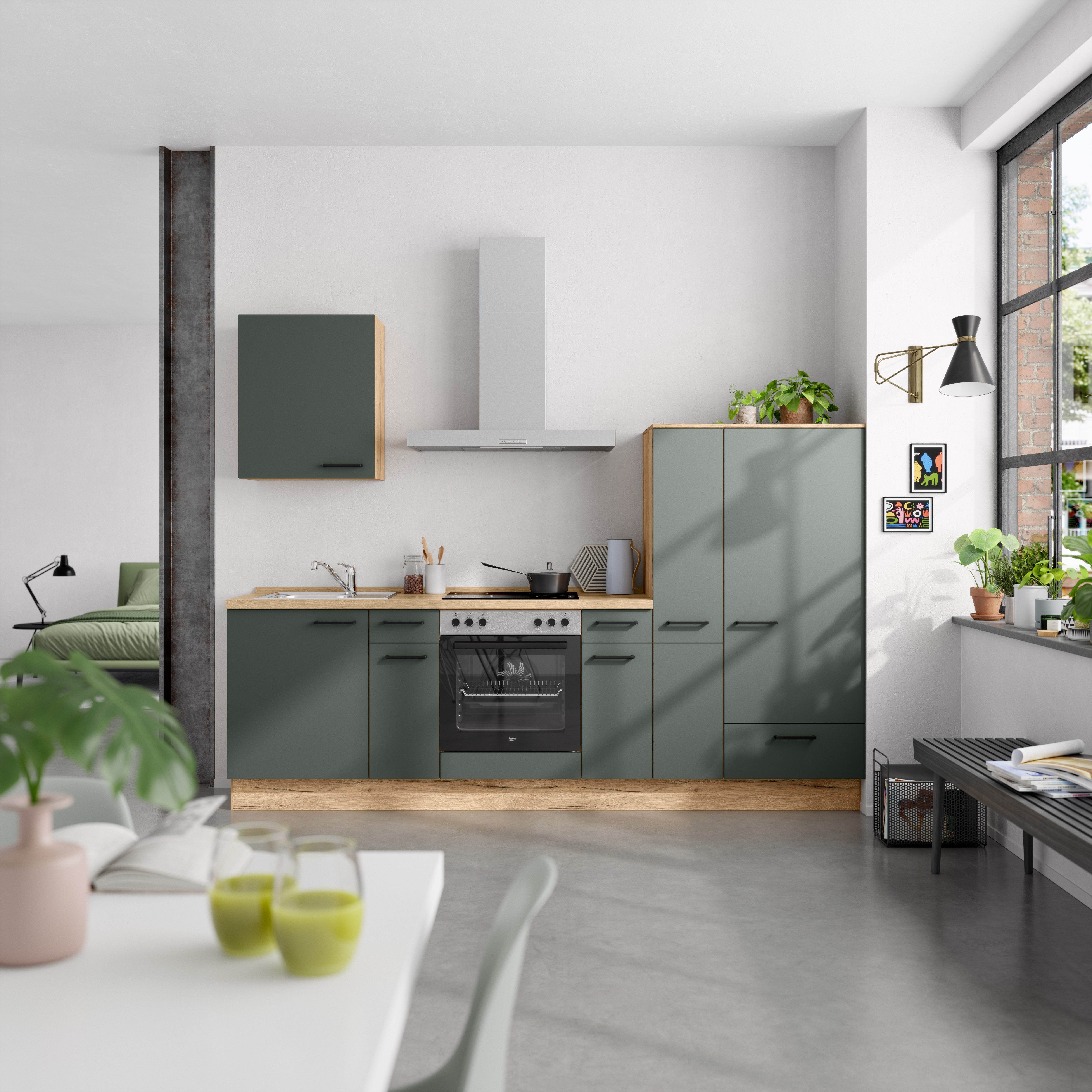 nobilia® Küchenzeile "Easytouch I", NEU: individuell anpassbar mit gratis Profi-Beratung, vormontiert, Breite 270 cm, Ausrichtung wählbar, wahlw. mit E-Geräten