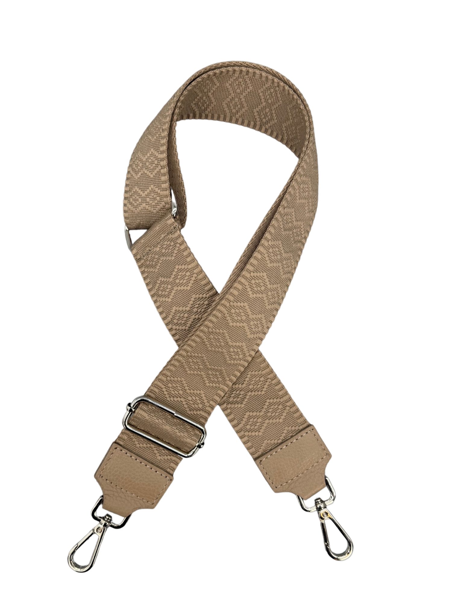Adel Bags Schulterriemen Taschengurt Taupe, Verstellbarer Taschenriemen, 5cm Breit hergestellt in Italien