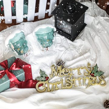 GelldG Becher Süße Tassen Weihnachten Becher Kaffee Teegläser Trinkgläser