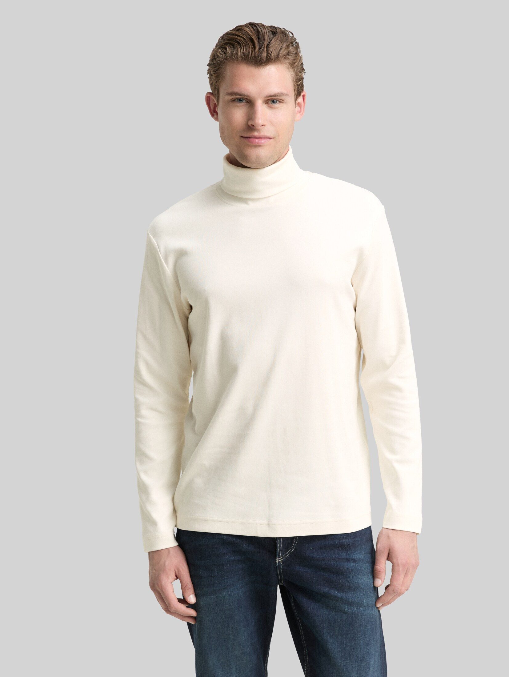 TOM TAILOR Langarmshirt T-Shirt Basic Rollkragenshirt