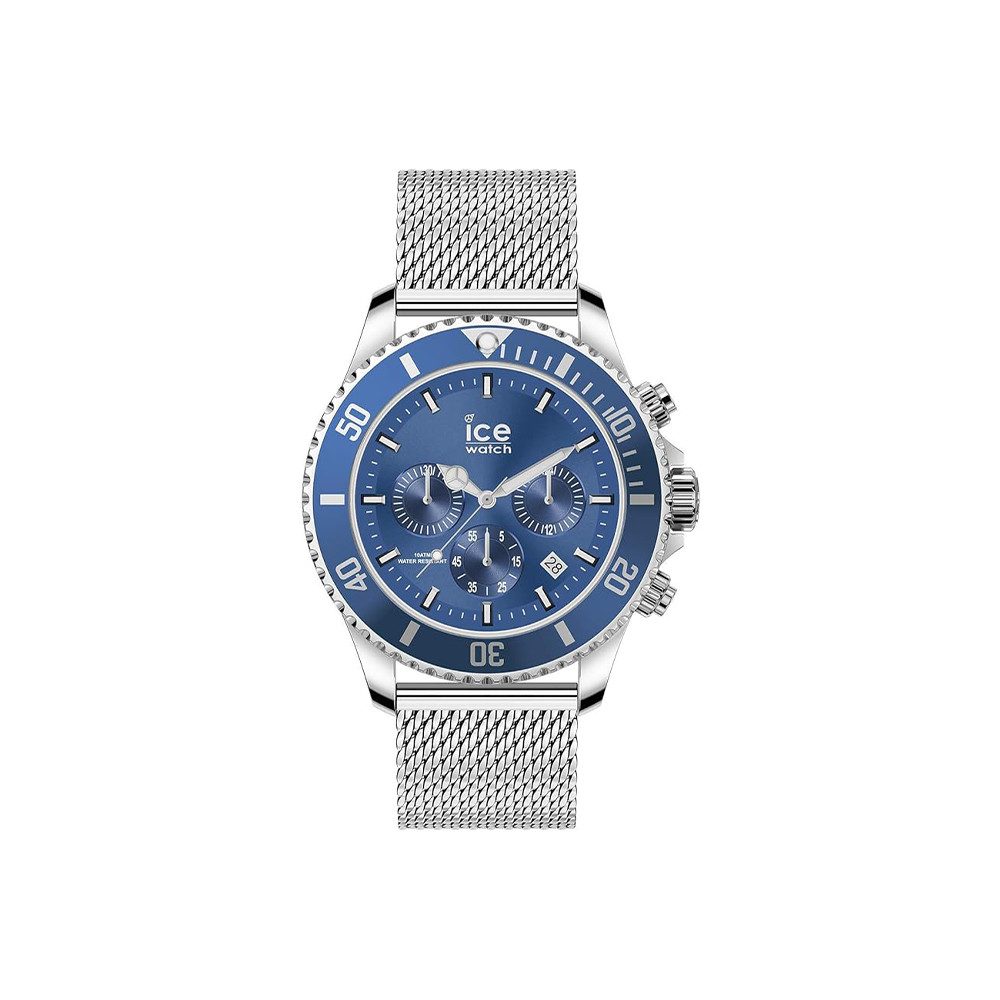 Quarzuhr Ice-Watch Ice Steel Mesh Blue Chrono 017668