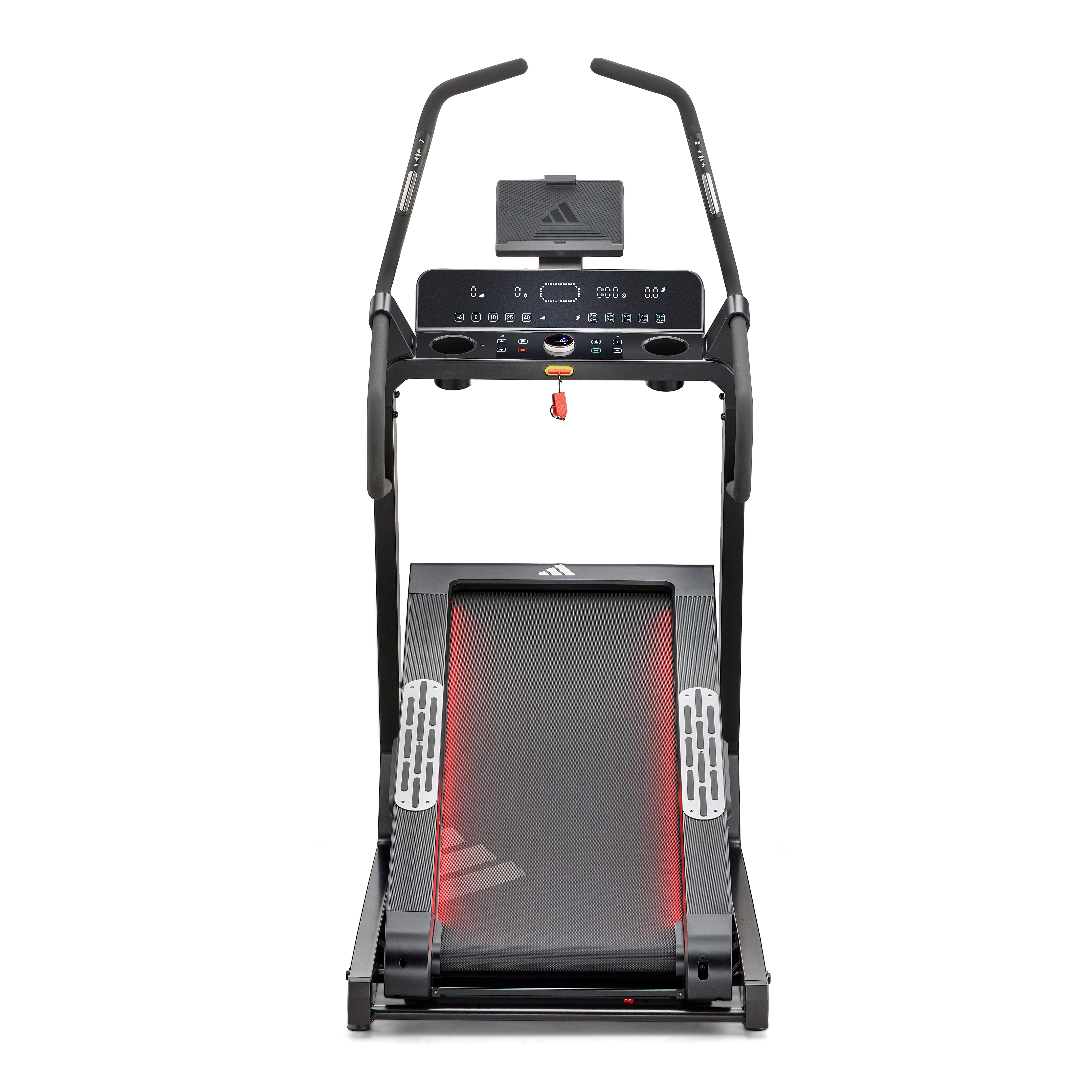 adidas Performance Laufband adidas T-800 High Incline Laufband (70 % vormontiert, einfache Endmontage), Climb Mode, Apps, LED Beleuchtung, Stufenlose Steigung bis 40 %