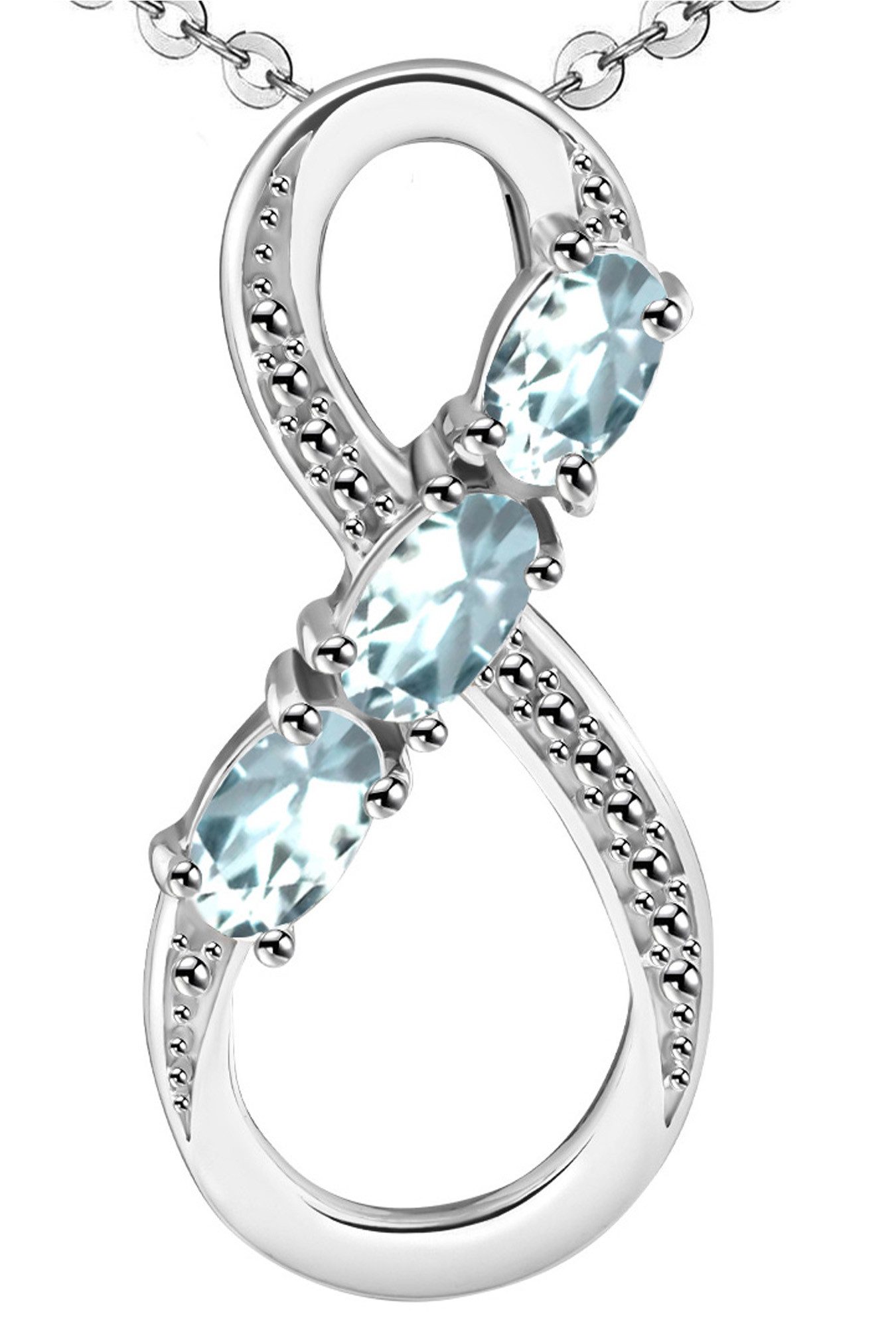 Limana Kette mit Anhänger echter Aquamarin günstig online kaufen