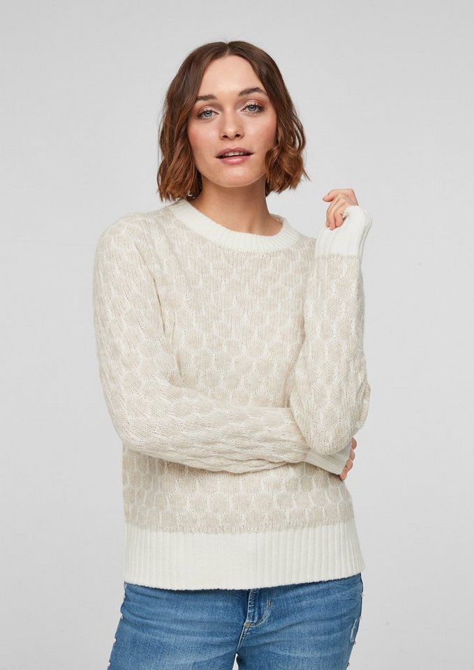 s.Oliver Strickpullover »Wollmixpulli aus Strukturstrick« (1-tlg ...