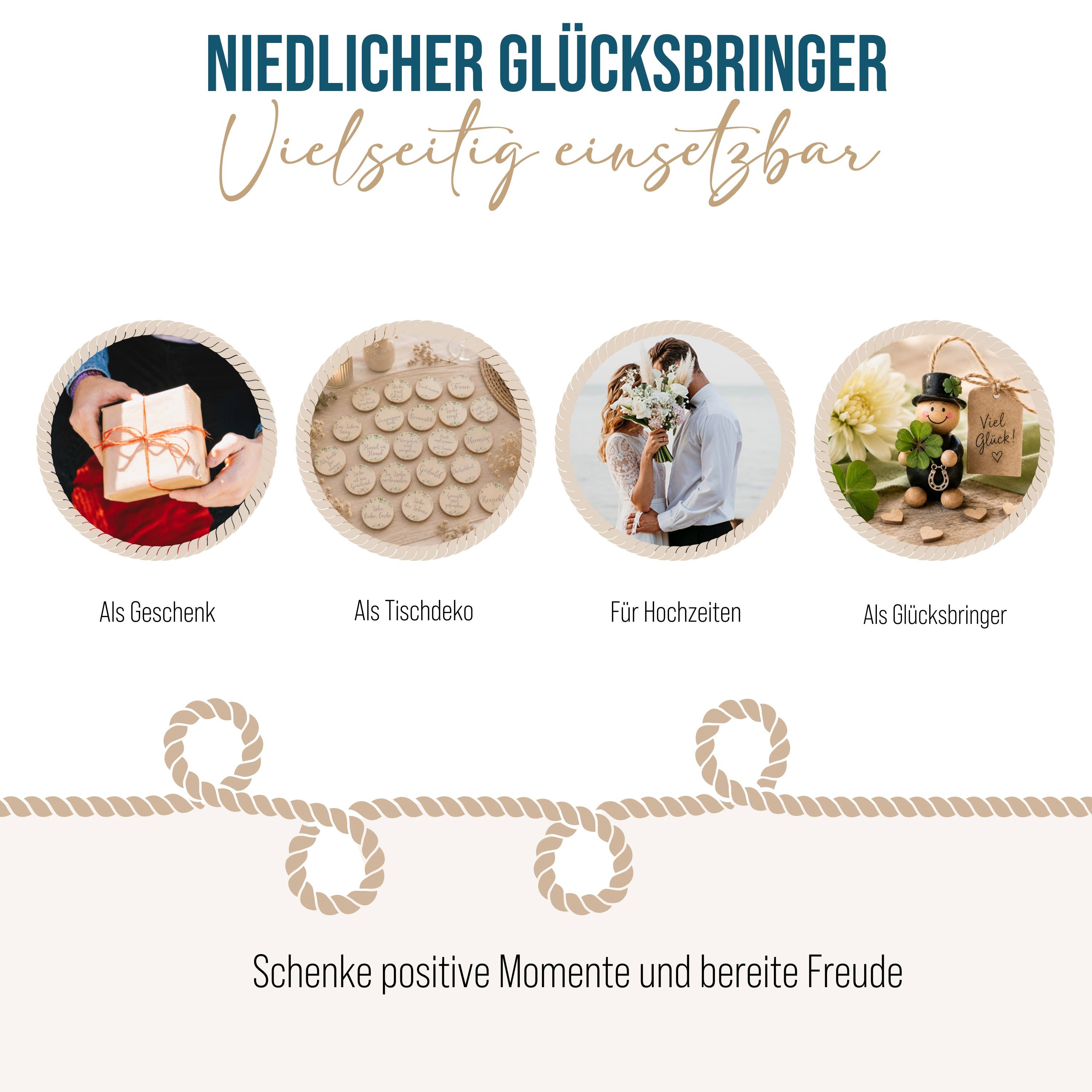 Logbuch-Verlag Dekofigur Eukalyptus Dekoration Hochzeit Streudeko Tischdeko 24 Holztaler Natur – Bild 4 von 5