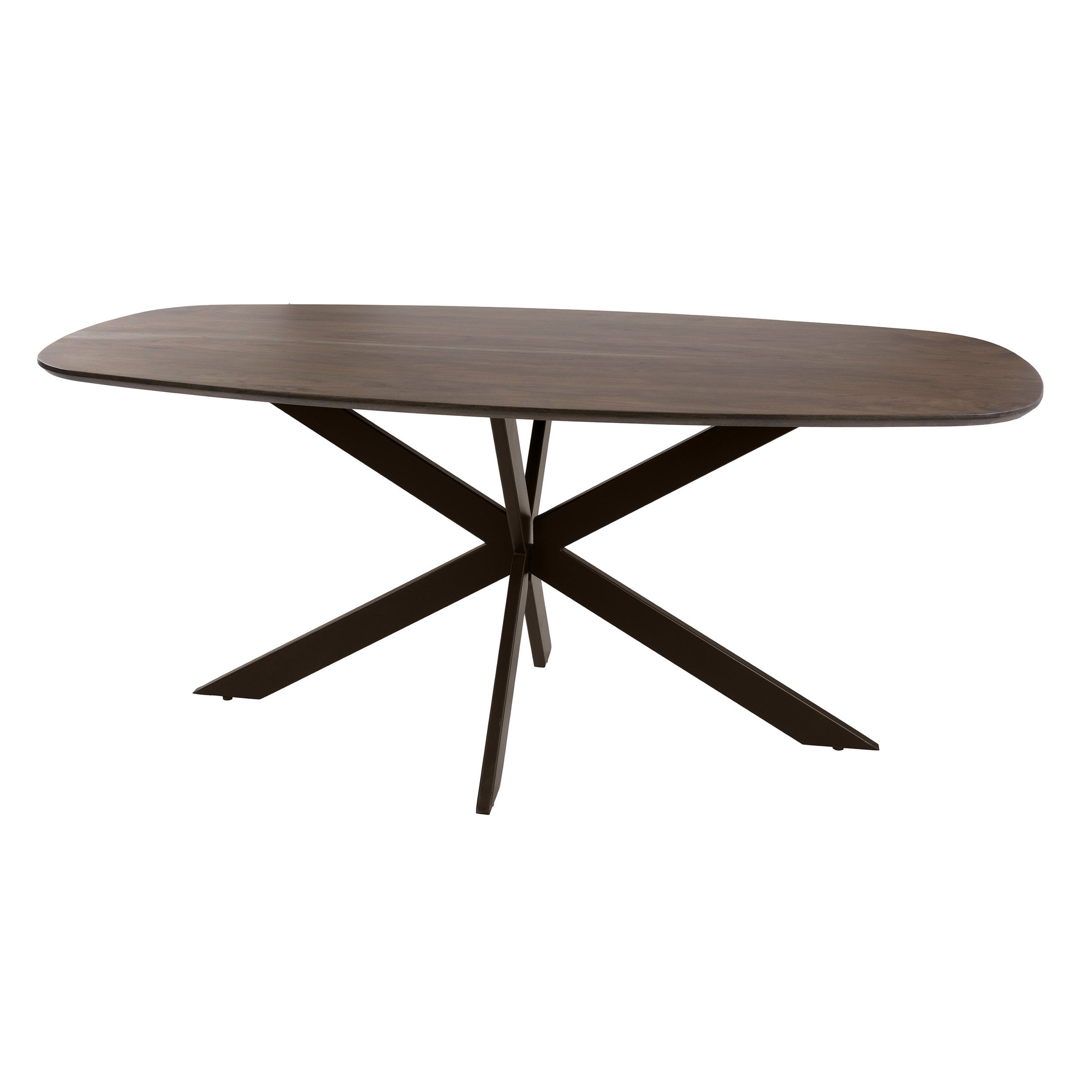 LEVEN Lifestyle Esstisch Esszimmertisch ESCANDI dänisch oval Akazie massiv braun, in 3 Größe erhältlich: 150 cm, 180 cm und 215 cm