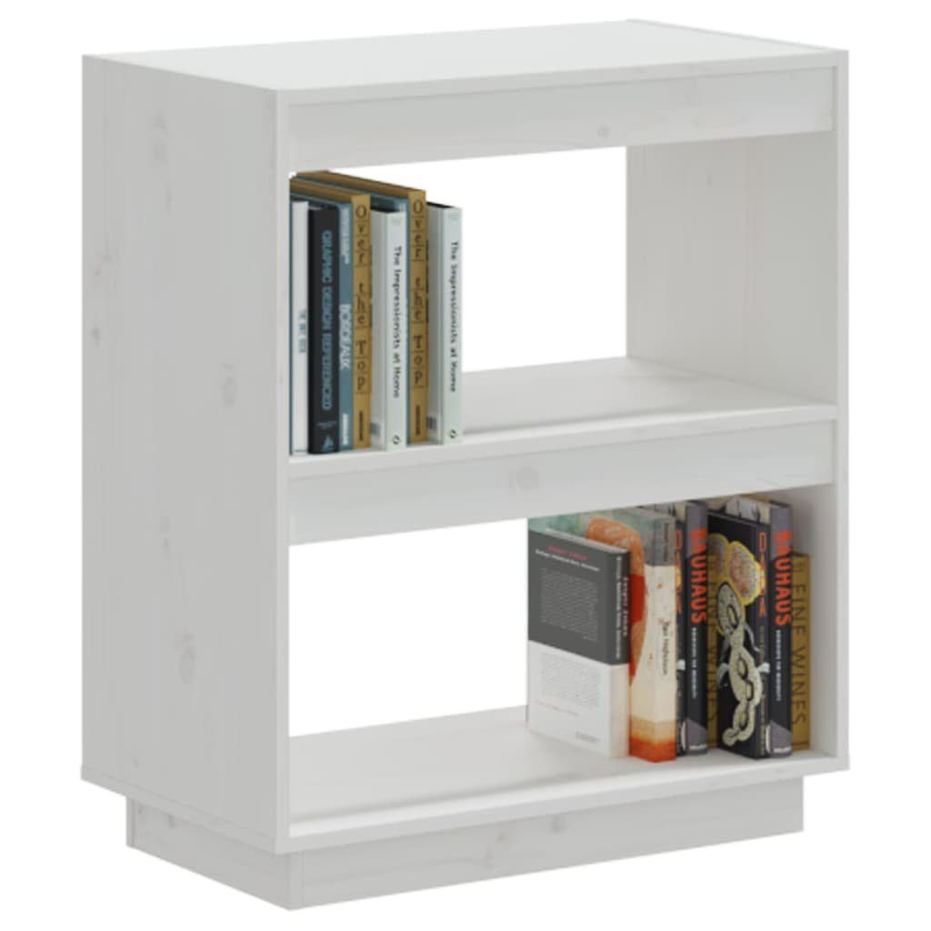 furnicato Bücherregal Weiß Massivholz Kiefer 60x35x71 cm
