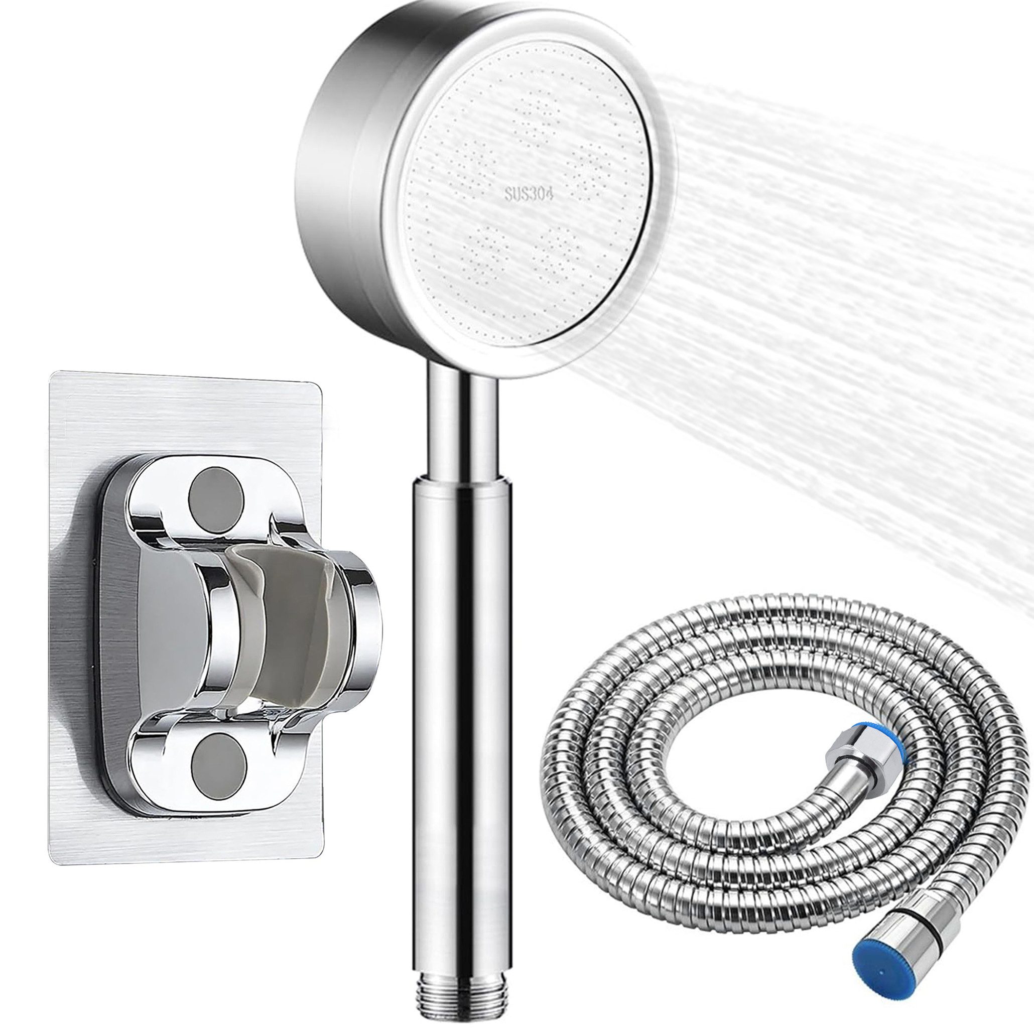 BRAIDOL Handbrause Duschkopf Handbrause mit 1,5M Brauseschlauch und halteru günstig online kaufen