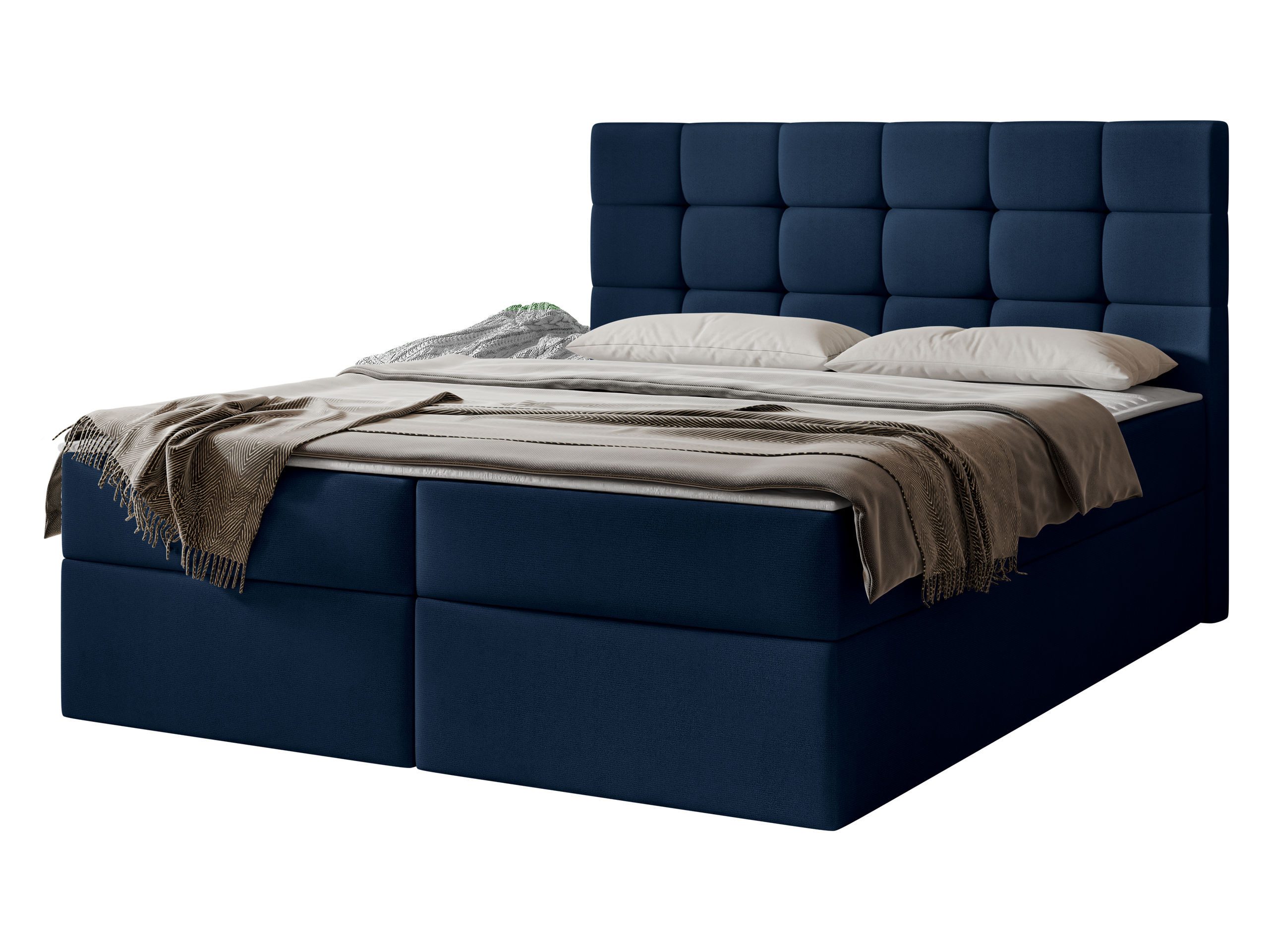 MIRJAN24 Boxspringbett Luanda (Bonell-Matratze und Topperr), mit zwei Bettkästen für die Bettwäsche