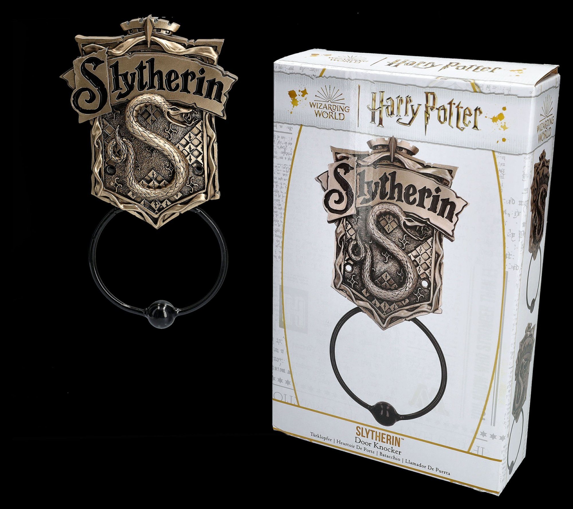 Figuren Shop GmbH Dekoobjekt Türklopfer Wappen - Harry - Potter Slytherin Dekoobjekt Merchandise