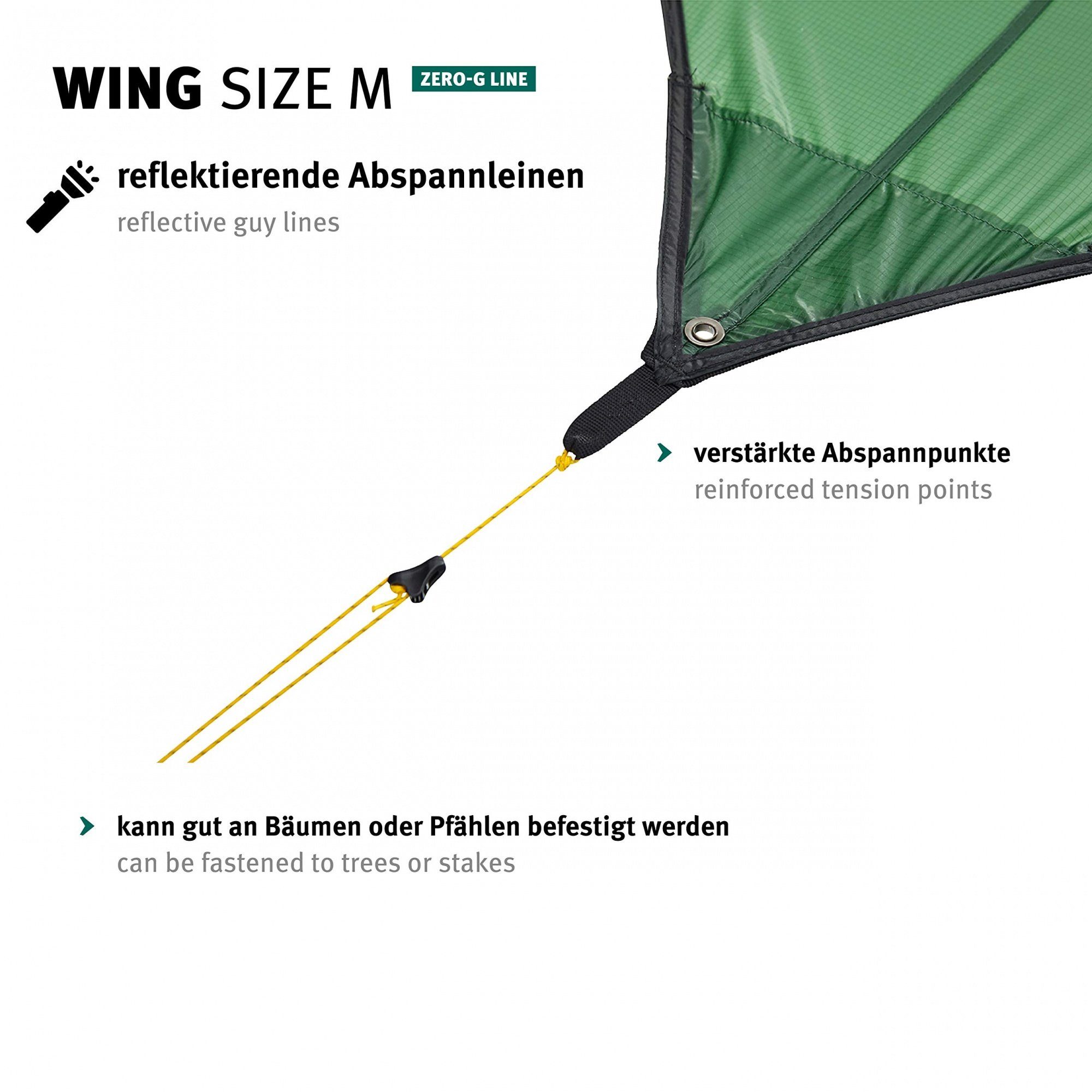 Wechsel Tents Tarp-Zelt Wing Wetterschutz Zeltdach, Garten, Grün für 4, Hängematte, - M Personen: Camping Zelt