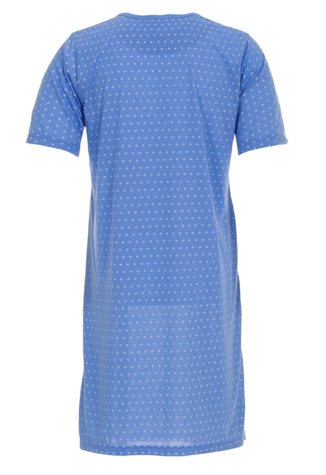 Lucky - blau Nachthemd Nachthemd Kurzarm Ball