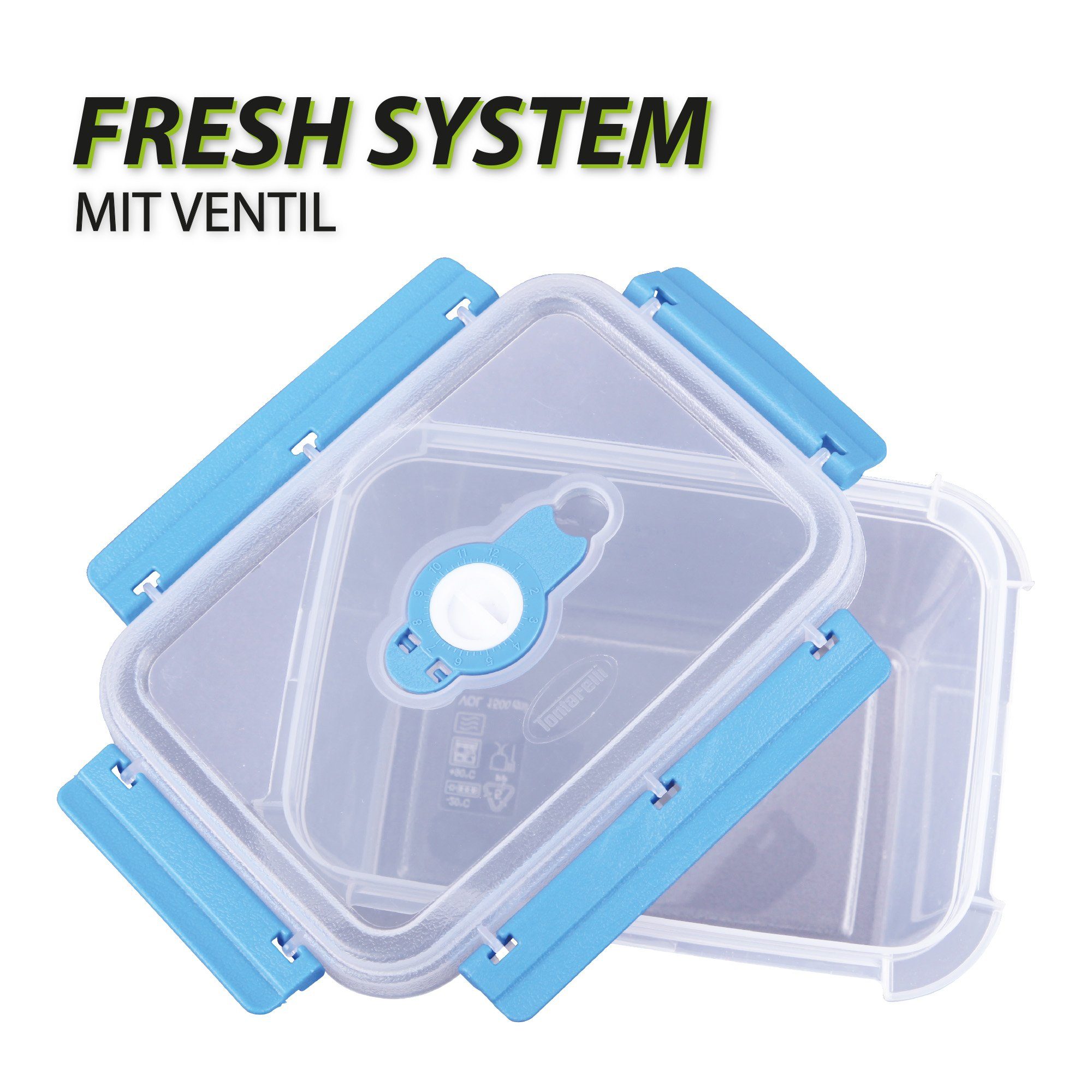 Tontarelli Frischhaltedose Brotdose 2 L, Kunststoff, (1-tlg), Vorratsdose für Lebensmittel - Aufbewahrungsbox luftdicht - Meal Prep