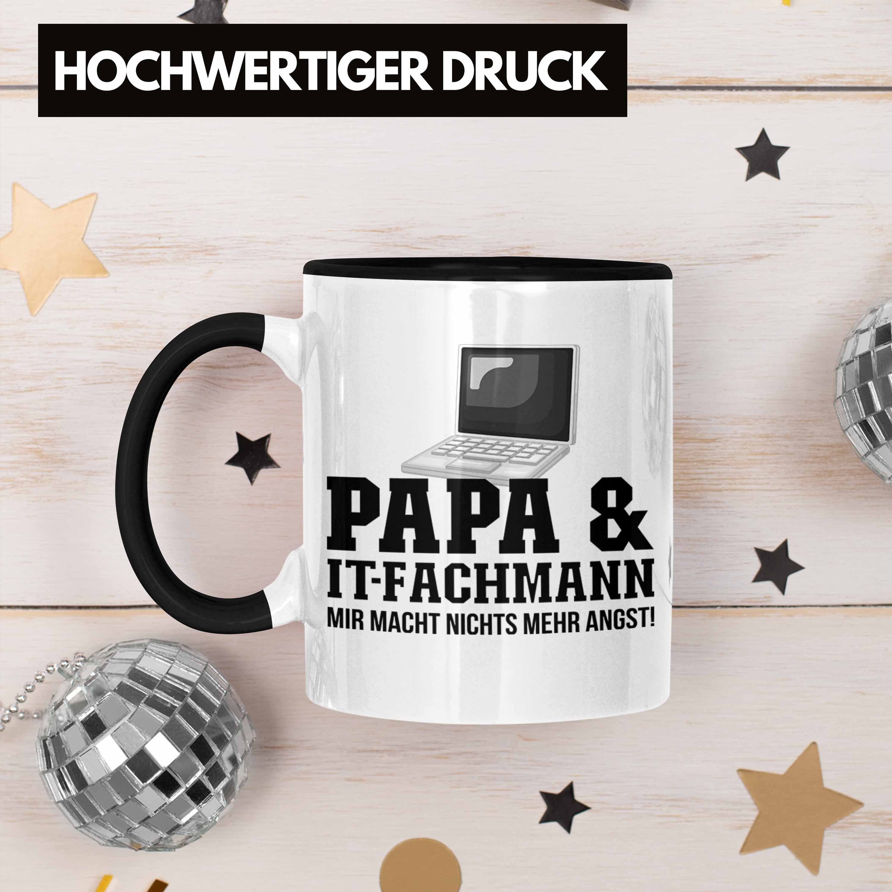 Papa Trendation Schwarz für Tasse IT Geschenkidee - Tech IT-Fachmann und Vater Tasse Trendation