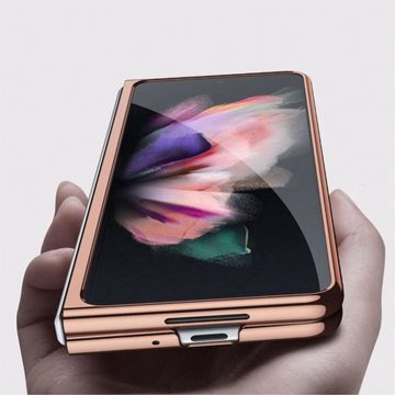 Wigento Handyhülle Für Samsung Galaxy Z Fold3 5G GKK Hart Cover Handy Tasche Hülle Etuis Schwarz
