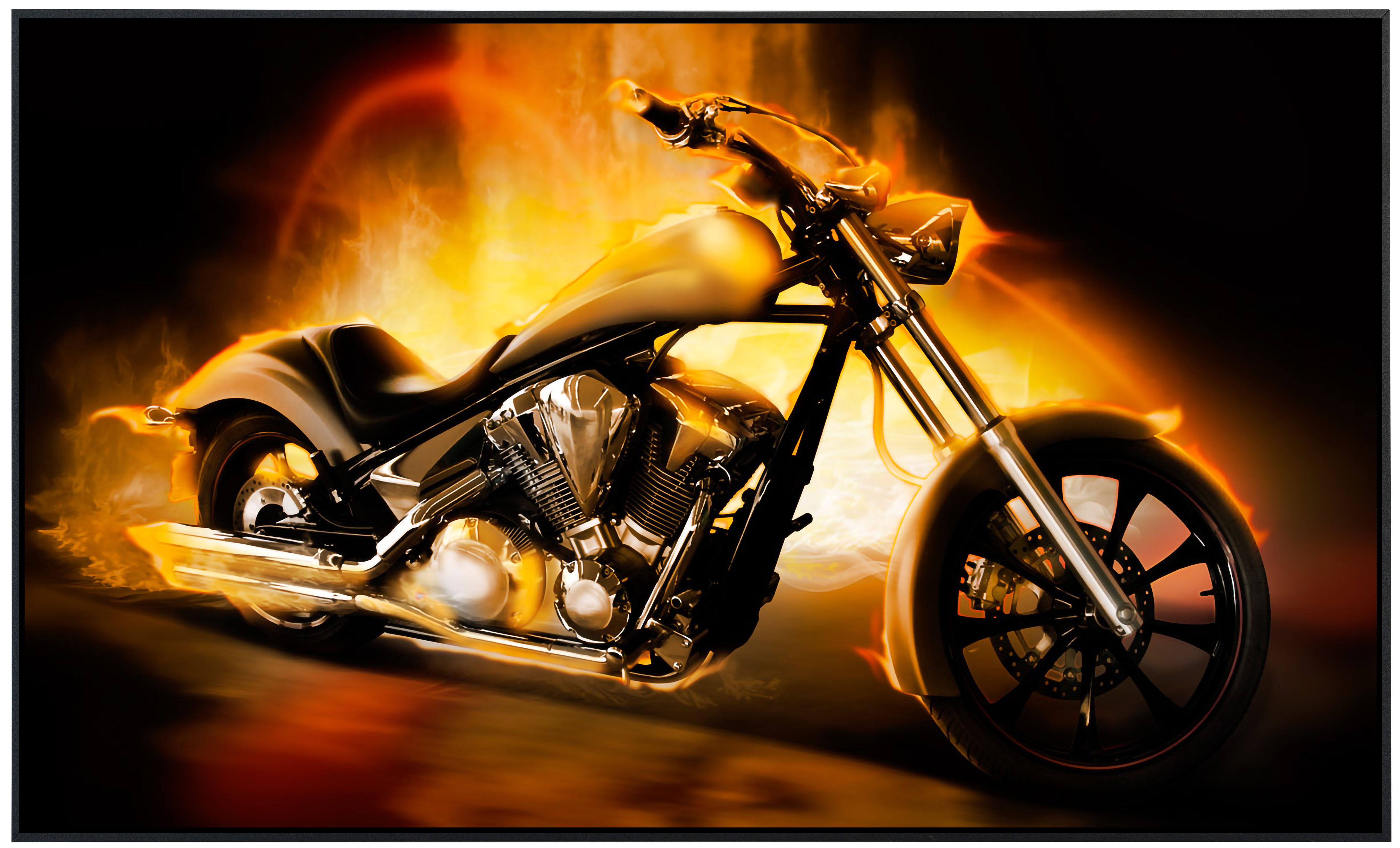 Papermoon Infrarotheizung INFRAROT-BILD-HEIZUNG, Motorrad, TÜV-Rheinland/GS zertifiziert, angenehme Strahlungswärme