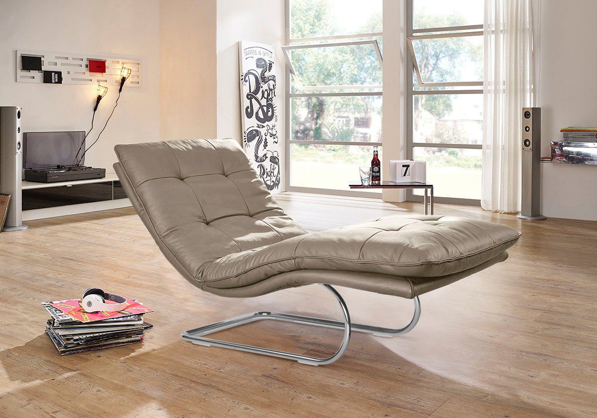 W.SCHILLIG Relaxliege daily dreams, in Waffelkissen-Optik, wahlweise mit Motor, Freischwingergestell
