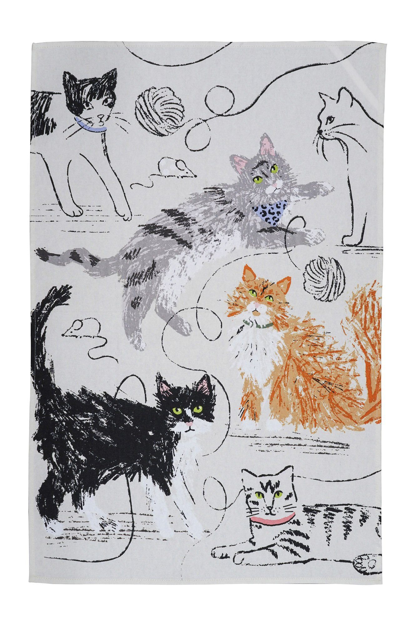 Ulster Weavers Geschirrtuch Feline Friends, (Set, 1-tlg., Set), perfekte Ergänzung für Ihre Küche, 100% Baumwolle, 48x74 cm