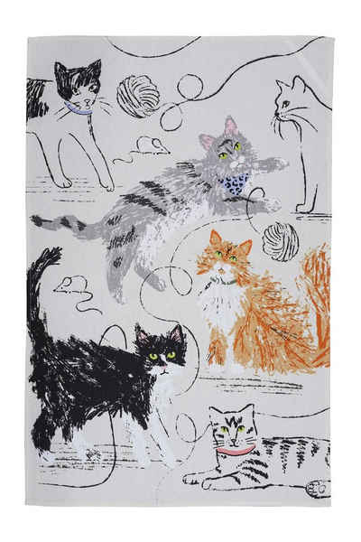 Ulster Weavers Geschirrtuch Feline Friends, (Set, 1-tlg., Set), perfekte Ergänzung für Ihre Küche, 100% Baumwolle, 48x74 cm