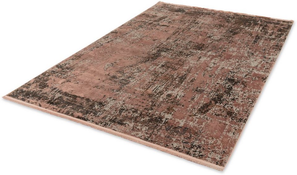 Teppich Velvet, SCHÖNER WOHNEN-Kollektion, rechteckig, Höhe: 7 mm, Viskose,  Wohnzimmer, 7 mm Gesamthöhe
