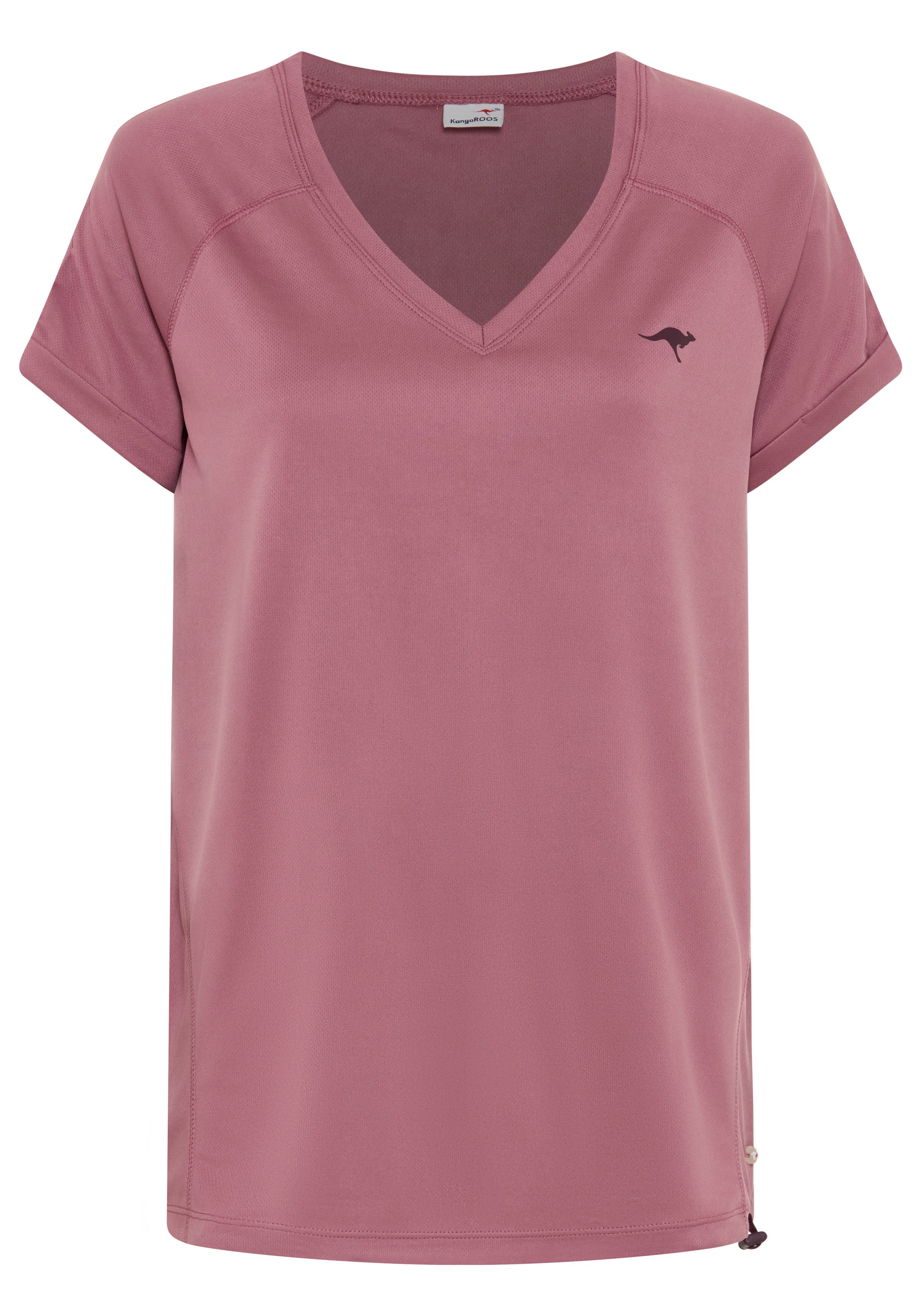 KangaROOS Funktionsshirt mit Kurzarm, figurumspielende Passform, hüftbedeckende Länge