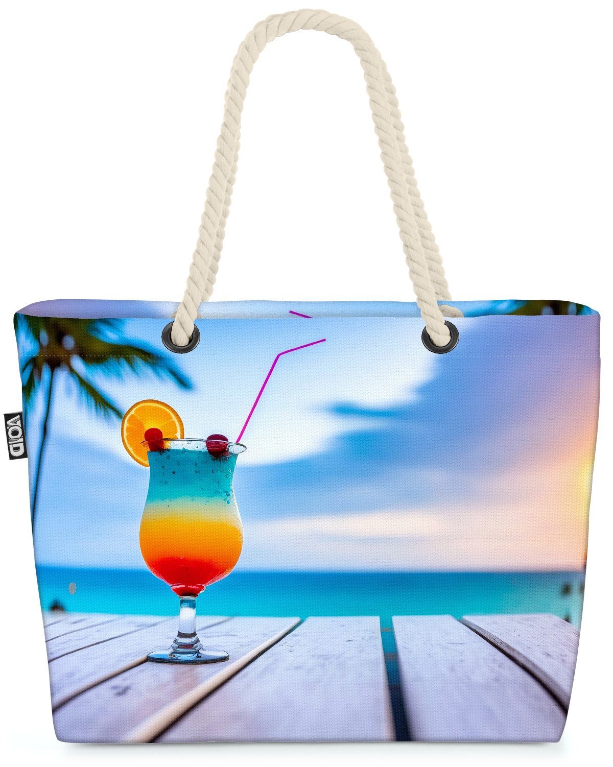 VOID Strandtasche (1-tlg), Cocktail Urlaub Strand strand ozean himmel sommer tropisch landschaft